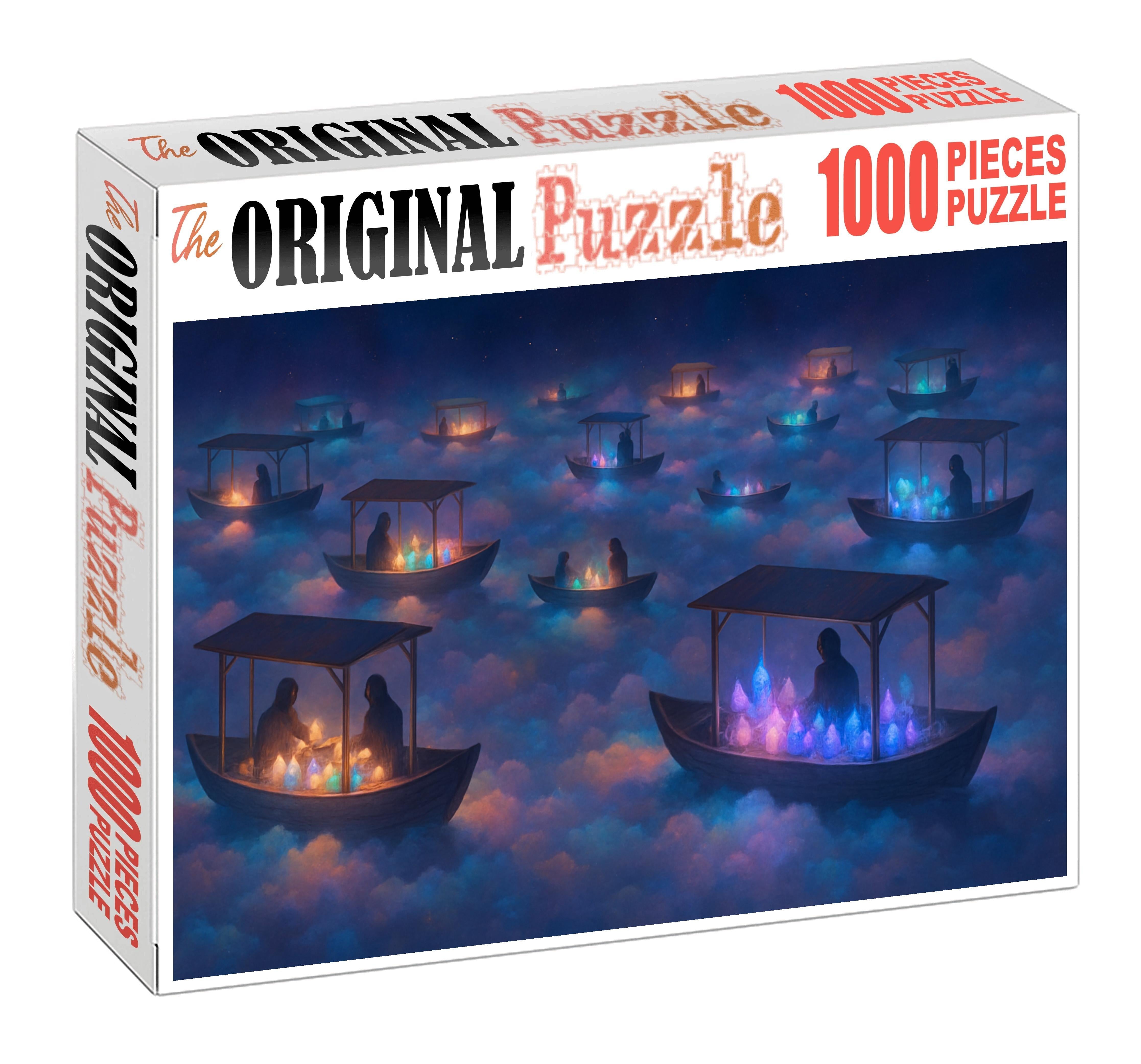 The Floating Market Of Forgotten Dreams Custom Jigsaw Puzzle