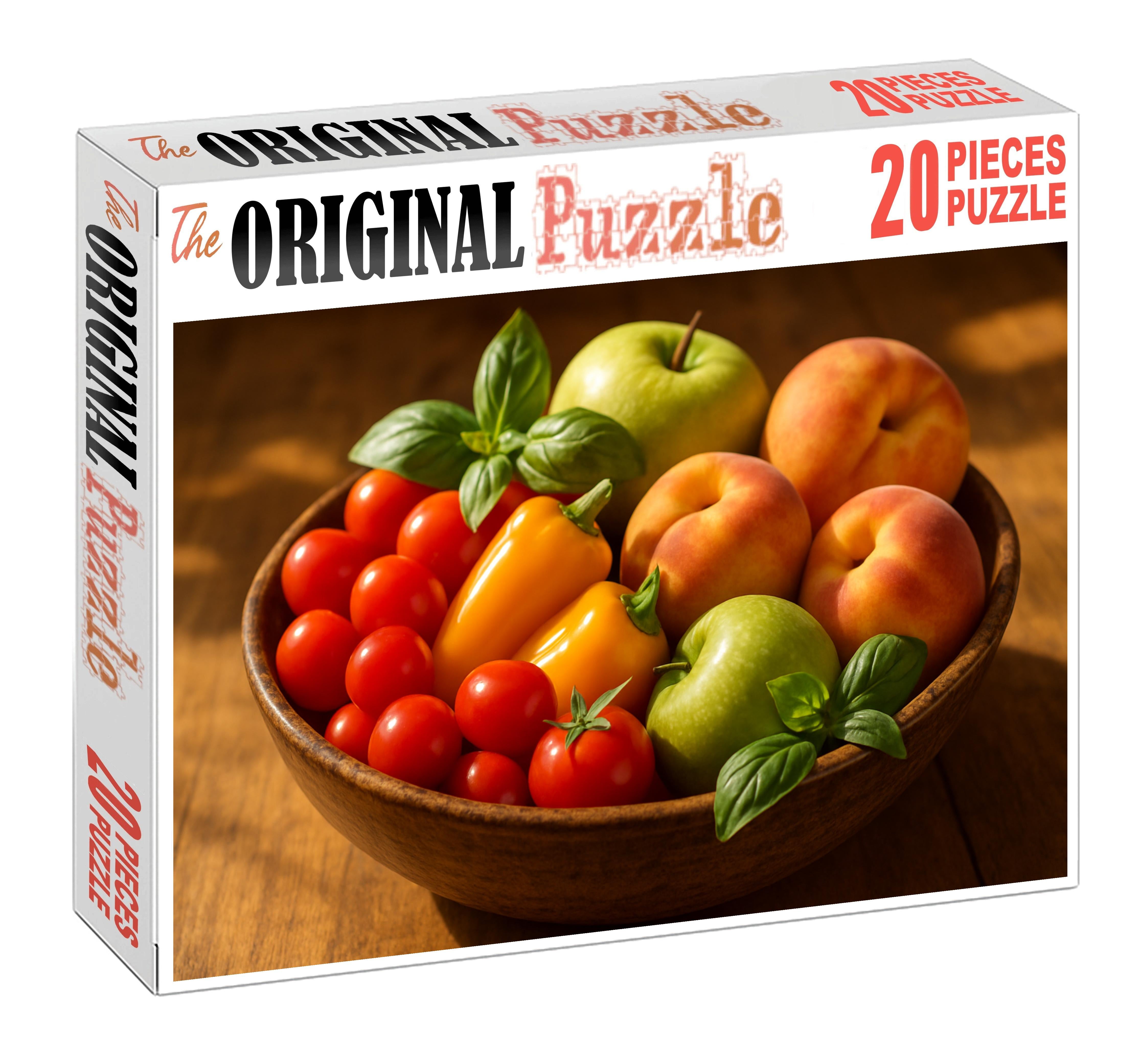 Garden To Table Mixed Vegetable And Fruit Harvest Bowl Large Format Puzzle