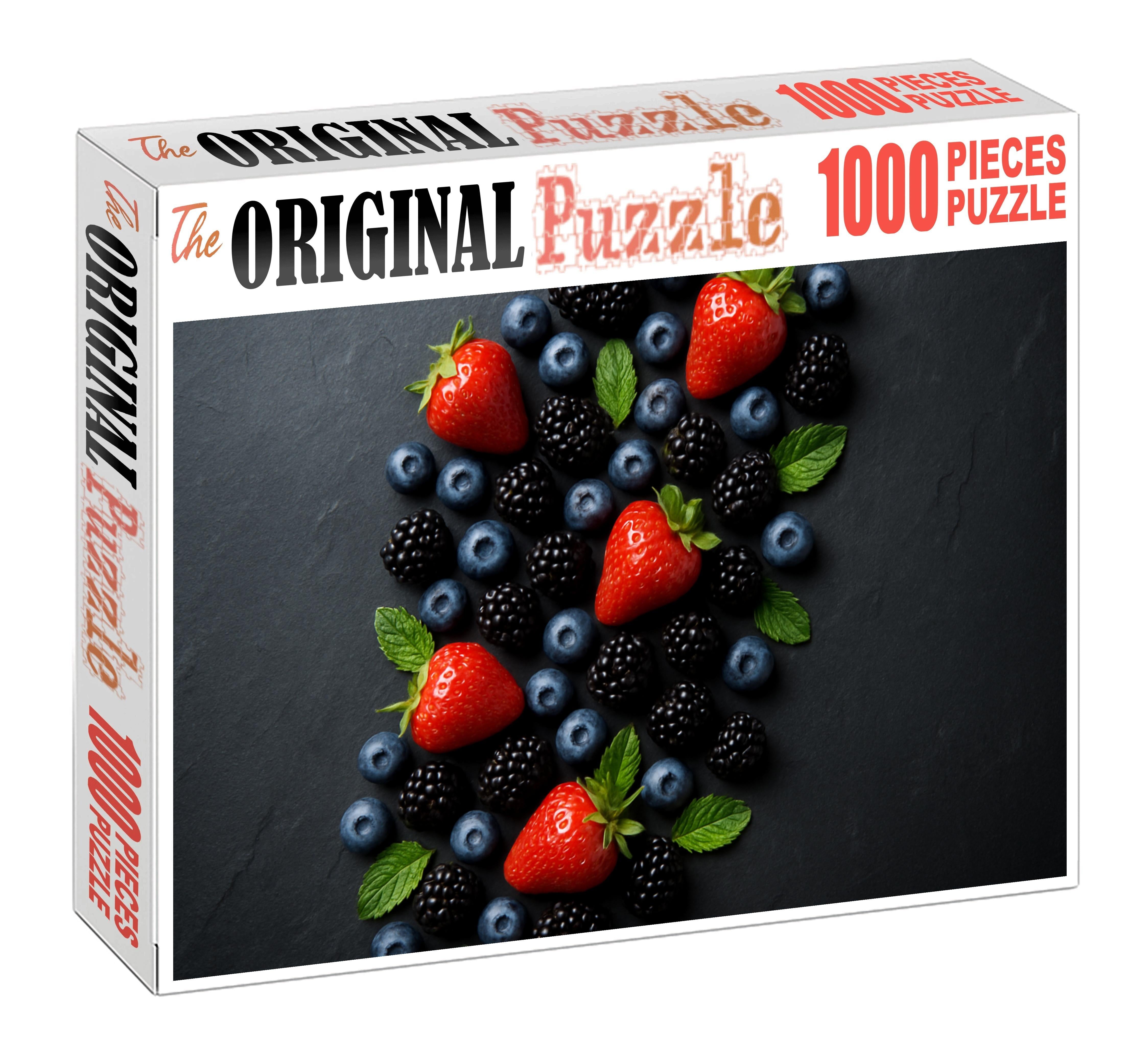 Berry Cascade On Slate 20 Piece Puzzle