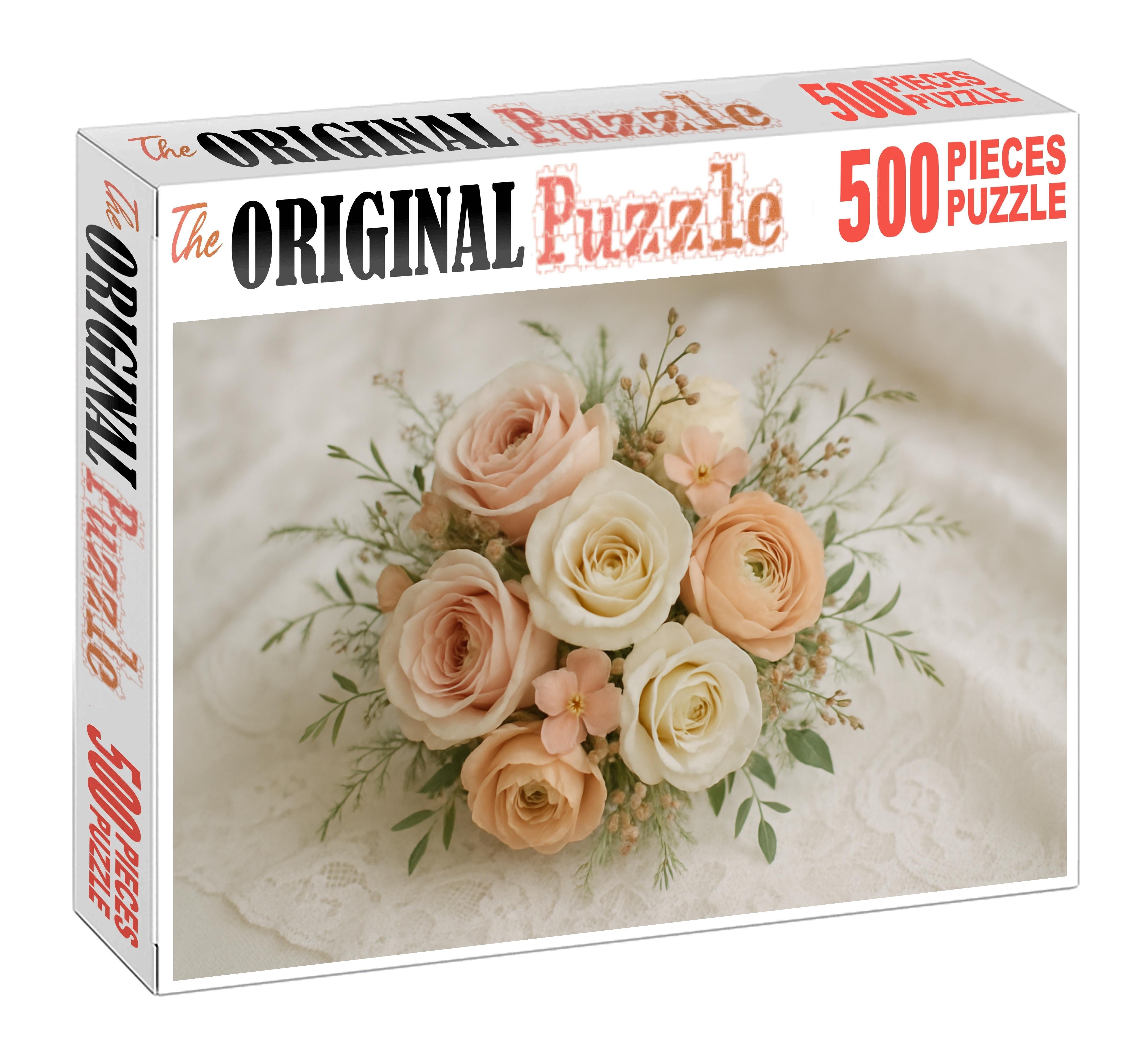 Blush Garden Party Bouquet Puzzle For Adults