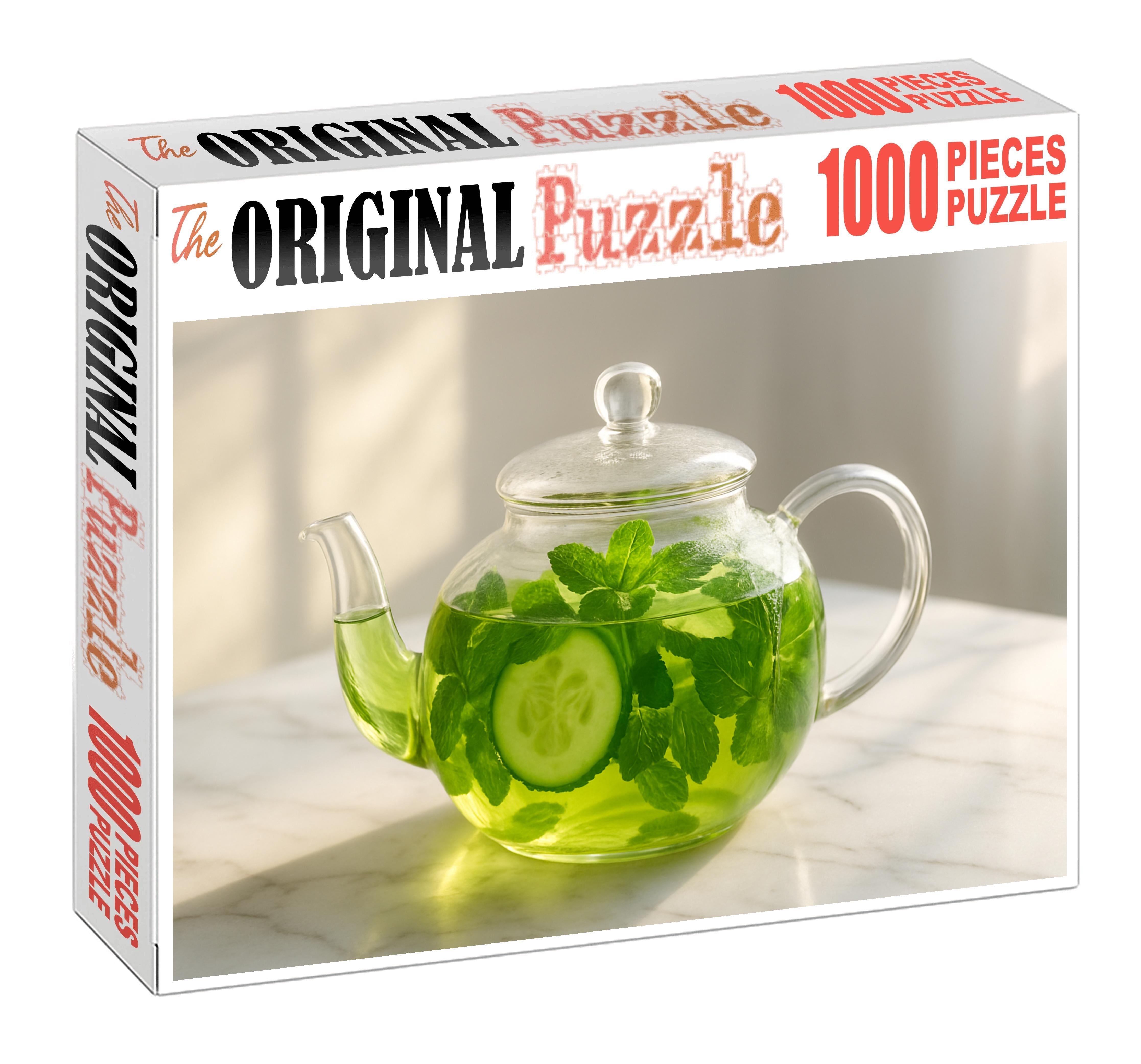 Emerald Mist Refreshing Green Tea With Crisp Cucumber And Mint 200 Piece Puzzle