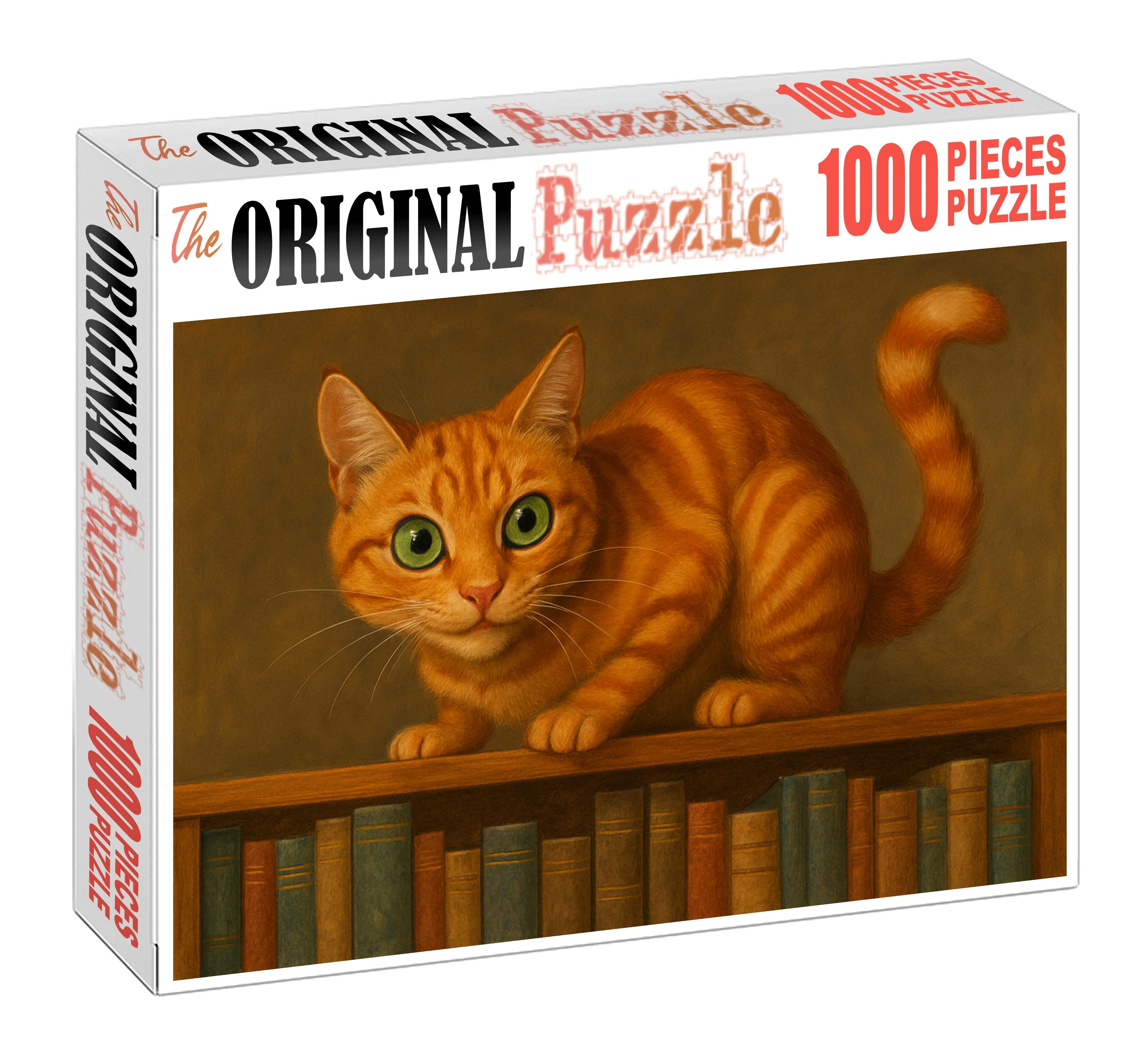 Coral Flame Vibrant Orange Tabby With Spirited Energy Family Puzzles