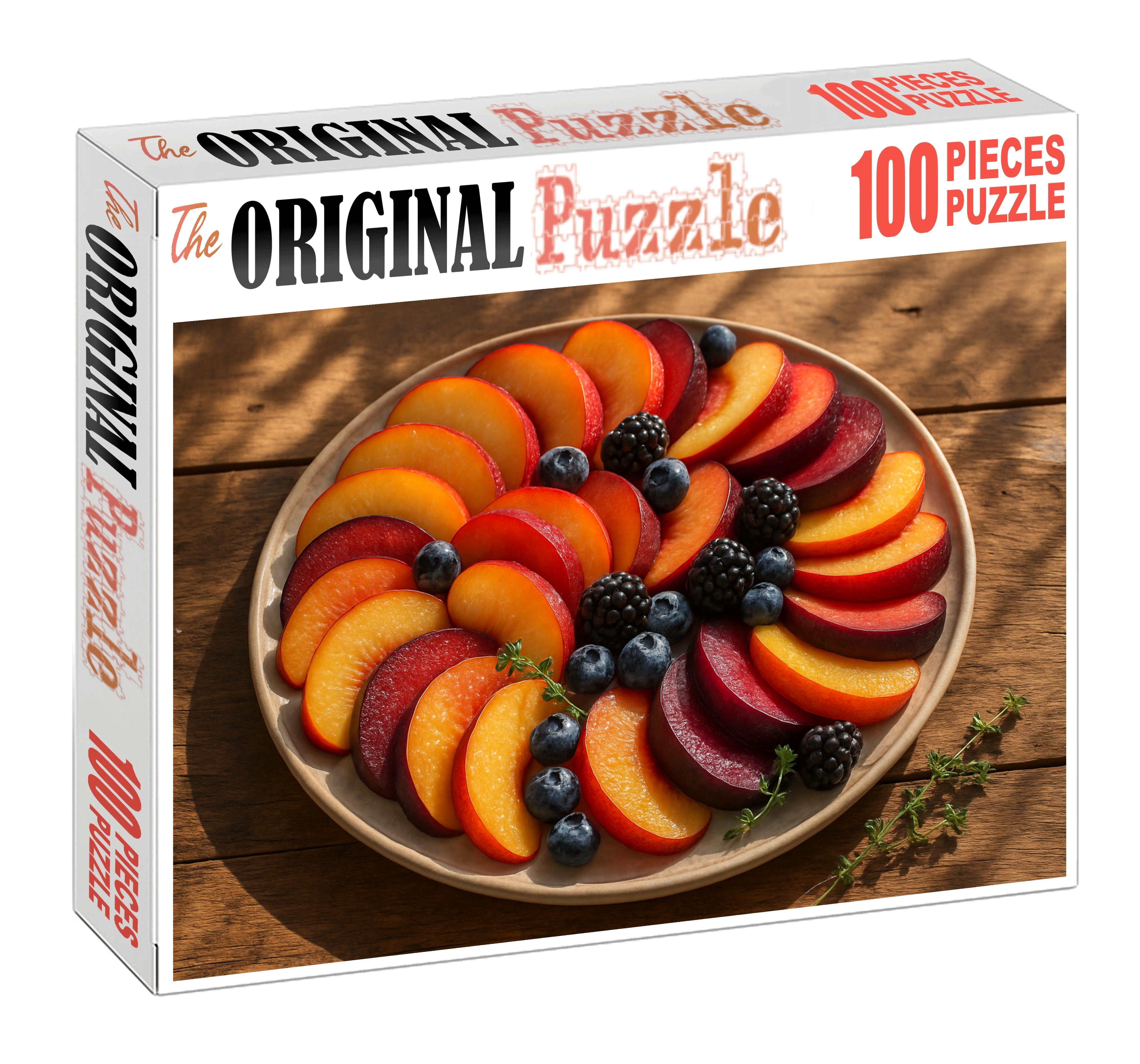 Sunlit Orchard Harmony Layered Stone Fruit And Berry Platter 500 Piece Puzzle