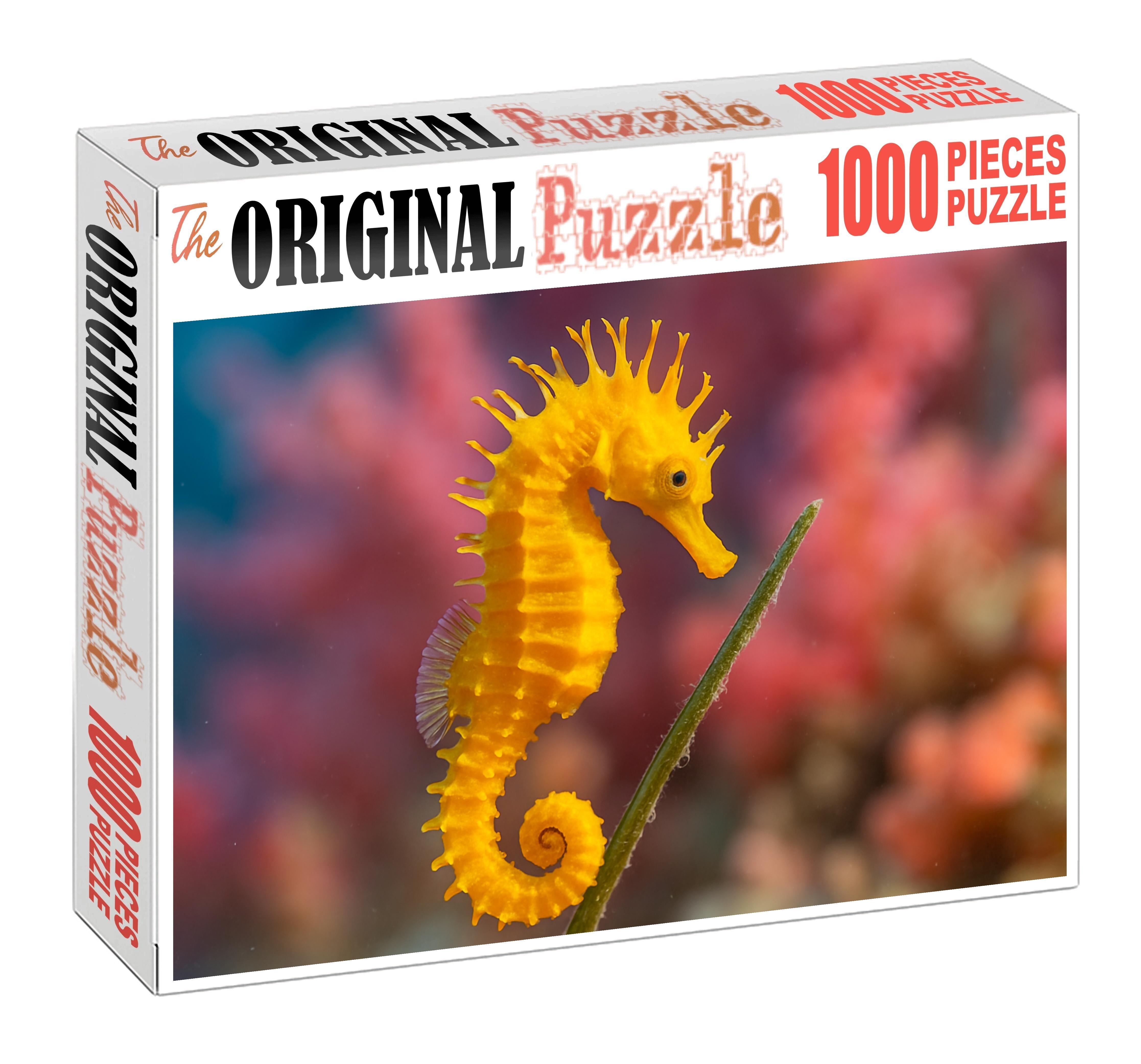 Golden Crest Seahorse Vibrant Coastal Percher Family Puzzles