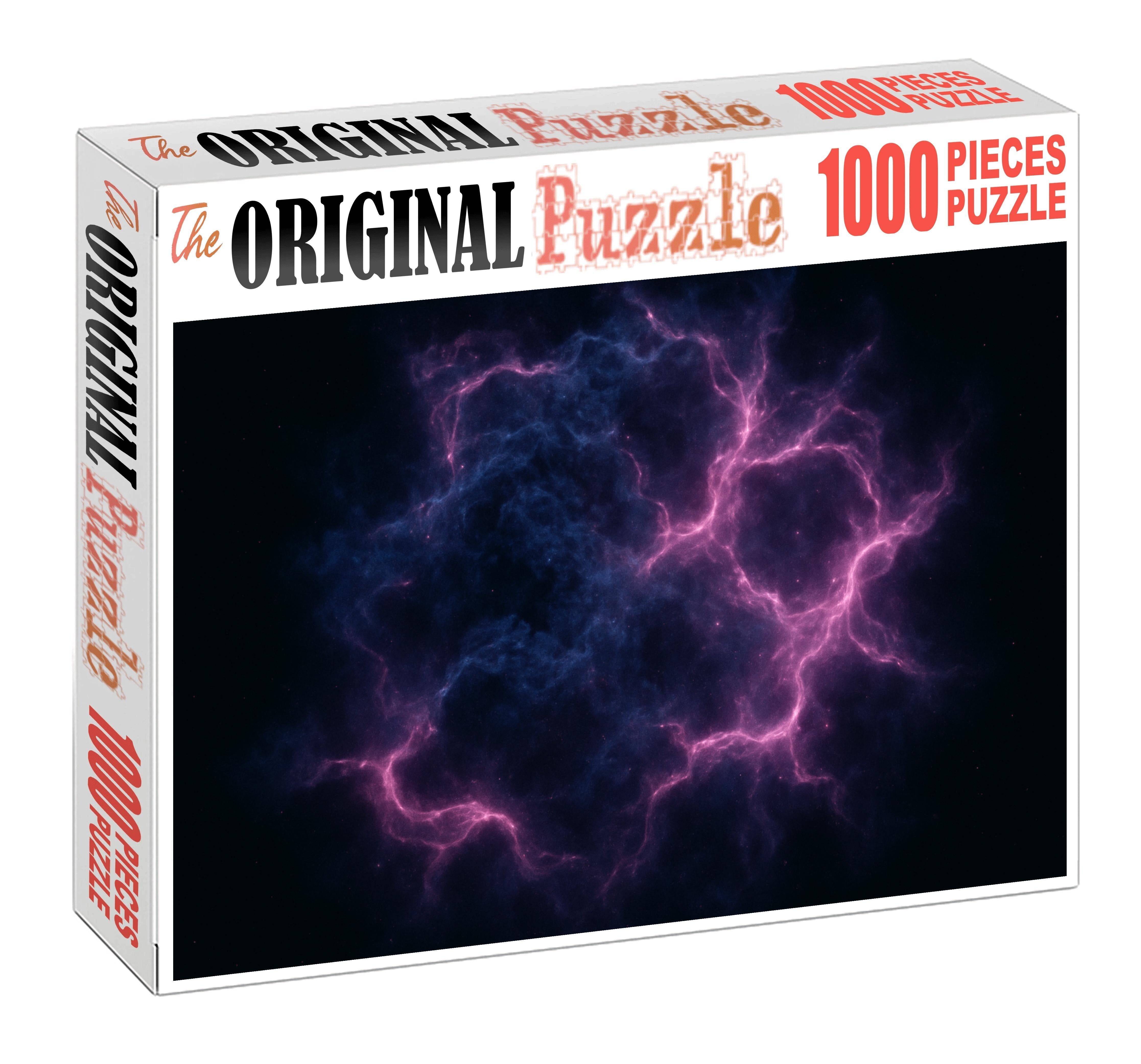 Glowing Molecular Cloud Swirl Unique Puzzle Design