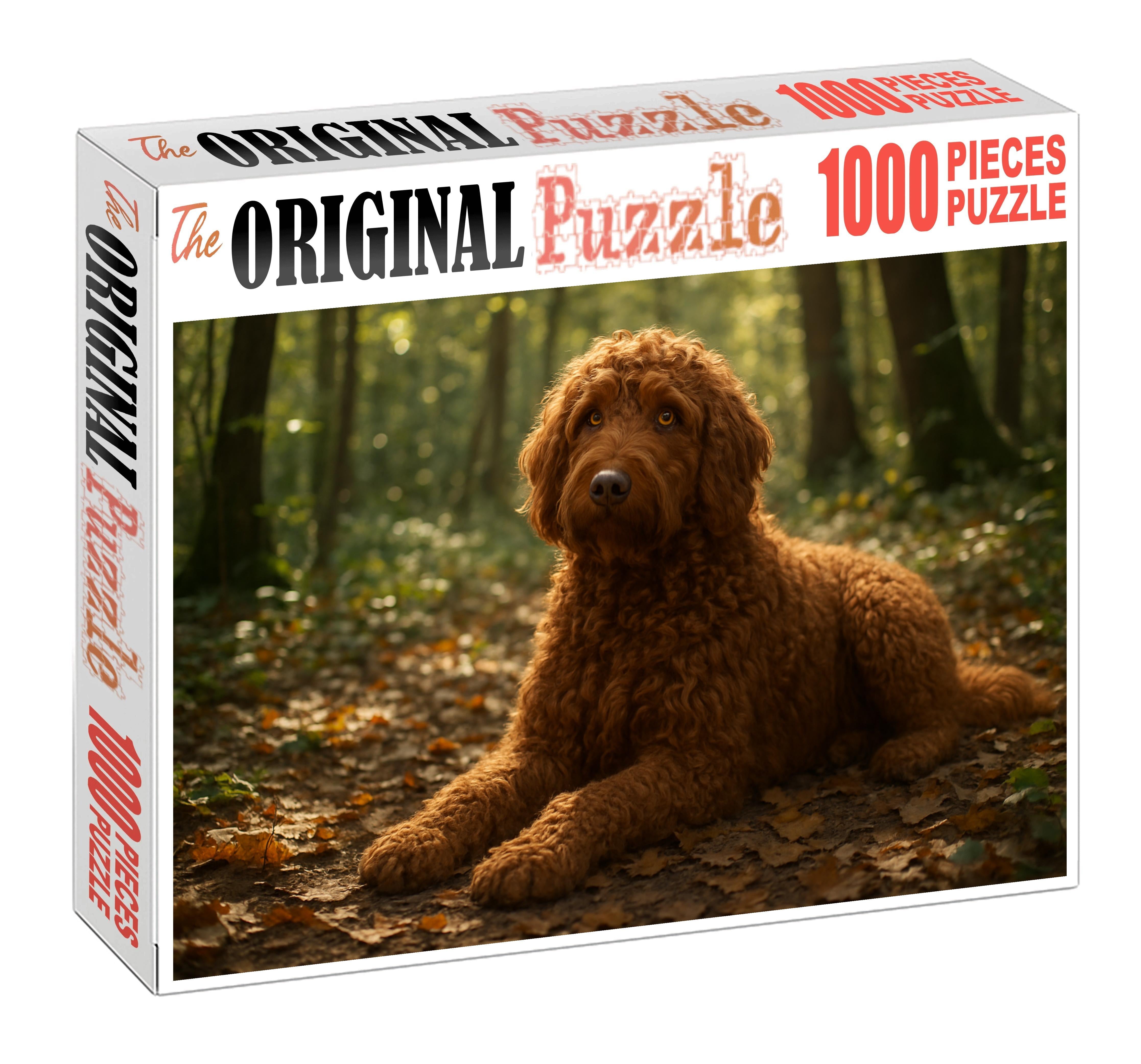 Cinnamon Swirl Curly Red-brown Molosser With Warm Temperament Custom Jigsaw Puzzle