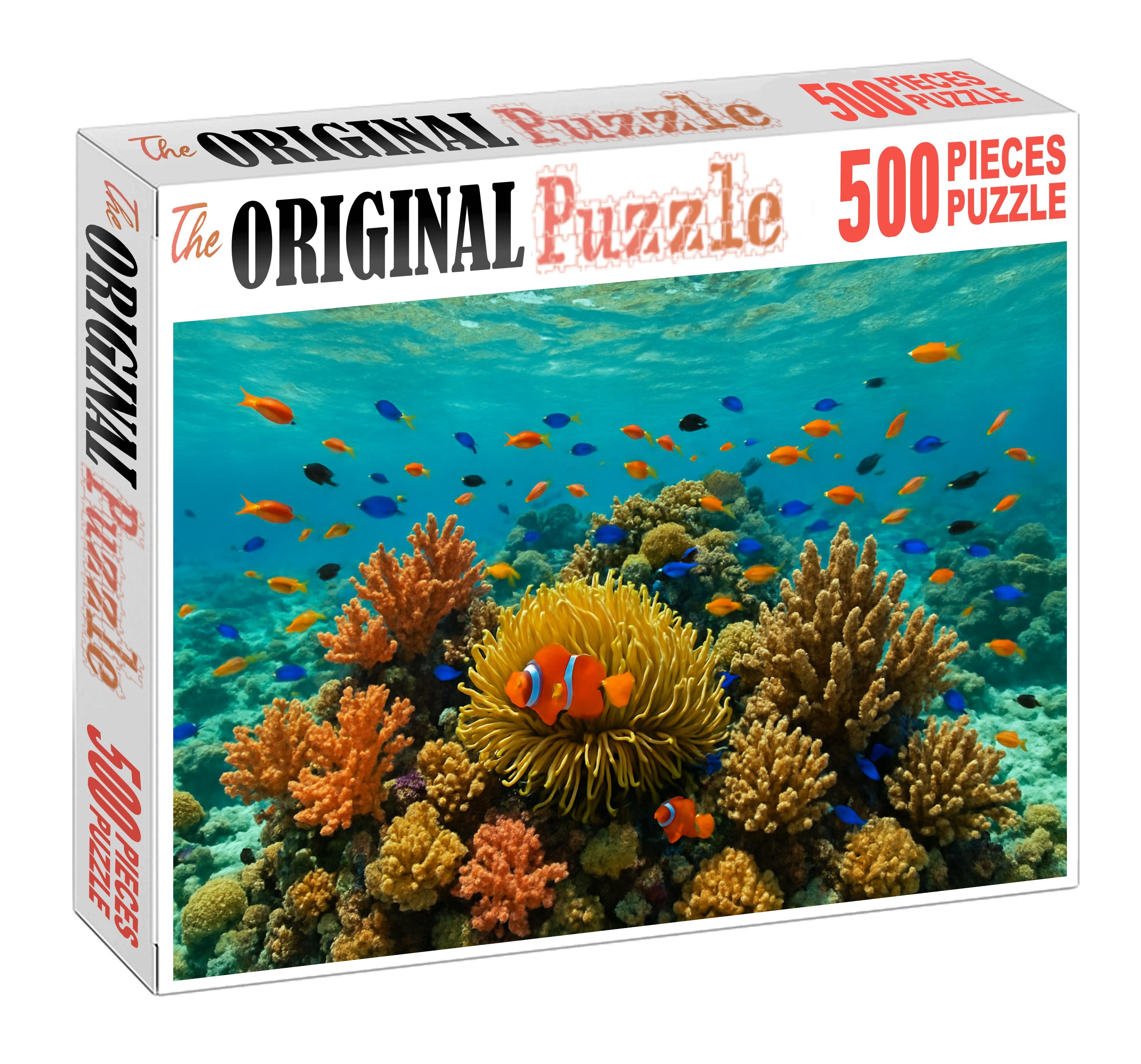 Coral Garden Plateau Vibrant Reef Spires In Shallow Clear Waters 50 Piece Puzzle