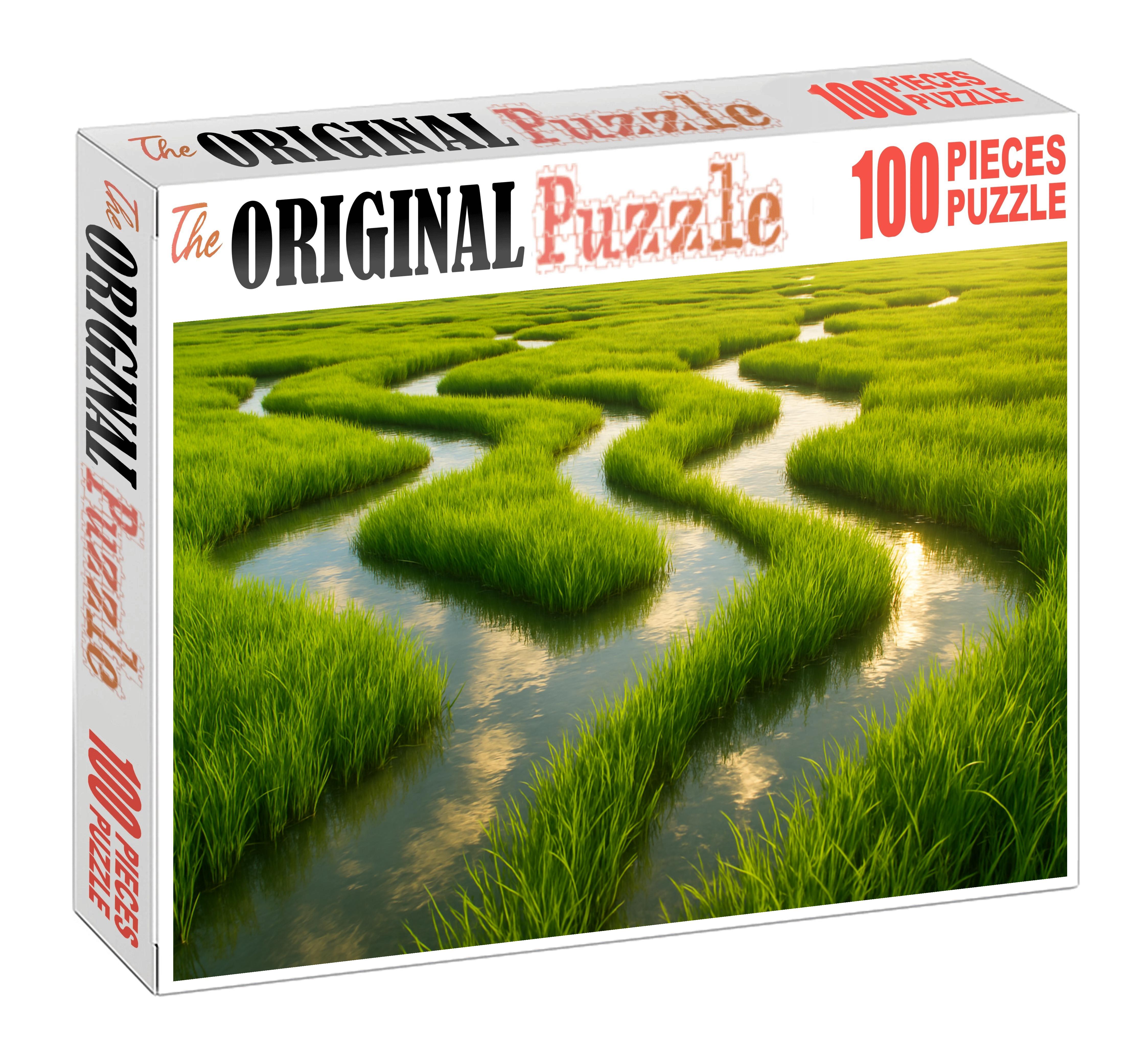 Sun-dappled River Delta Premium Puzzle Pieces