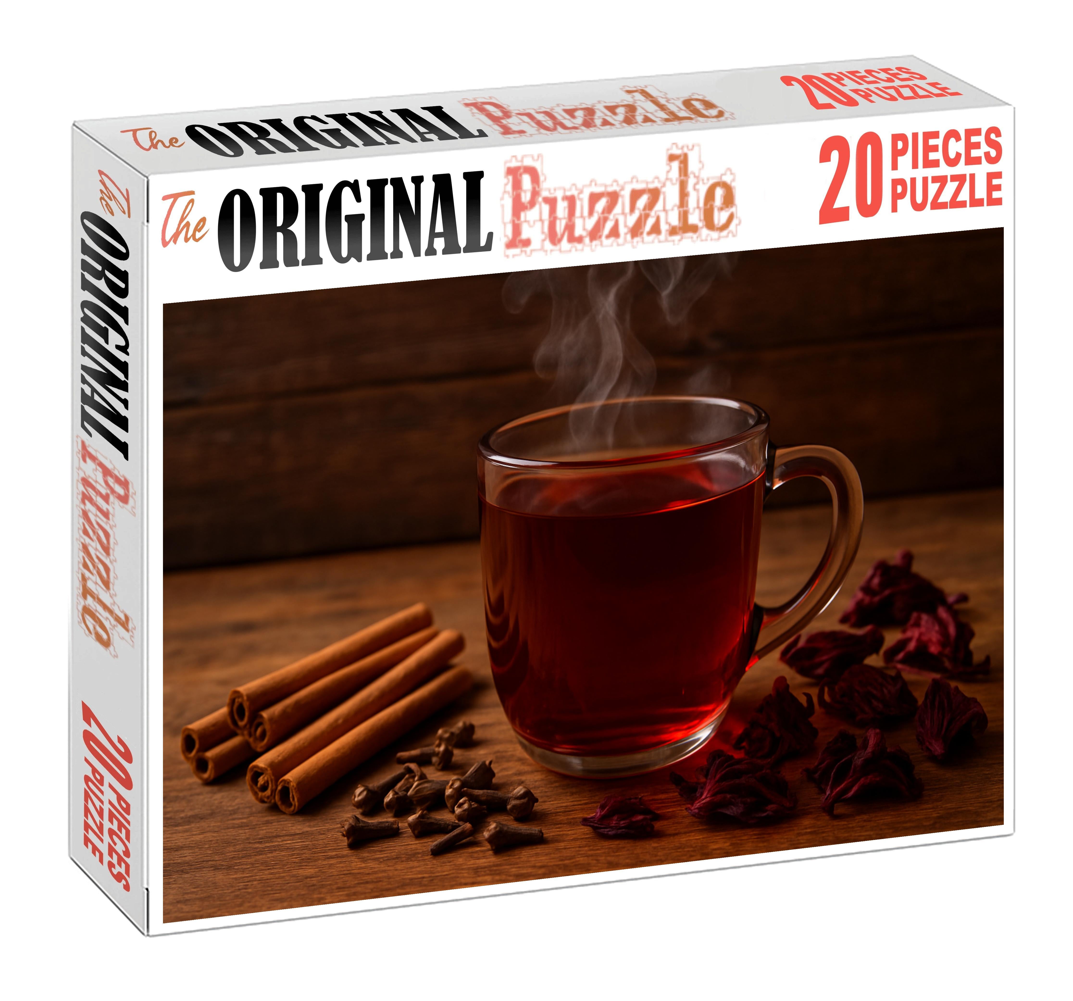Crimson Ember Bold Spiced Herbal Blend With Cinnamon Clove And Hibiscus 50 Piece Puzzle