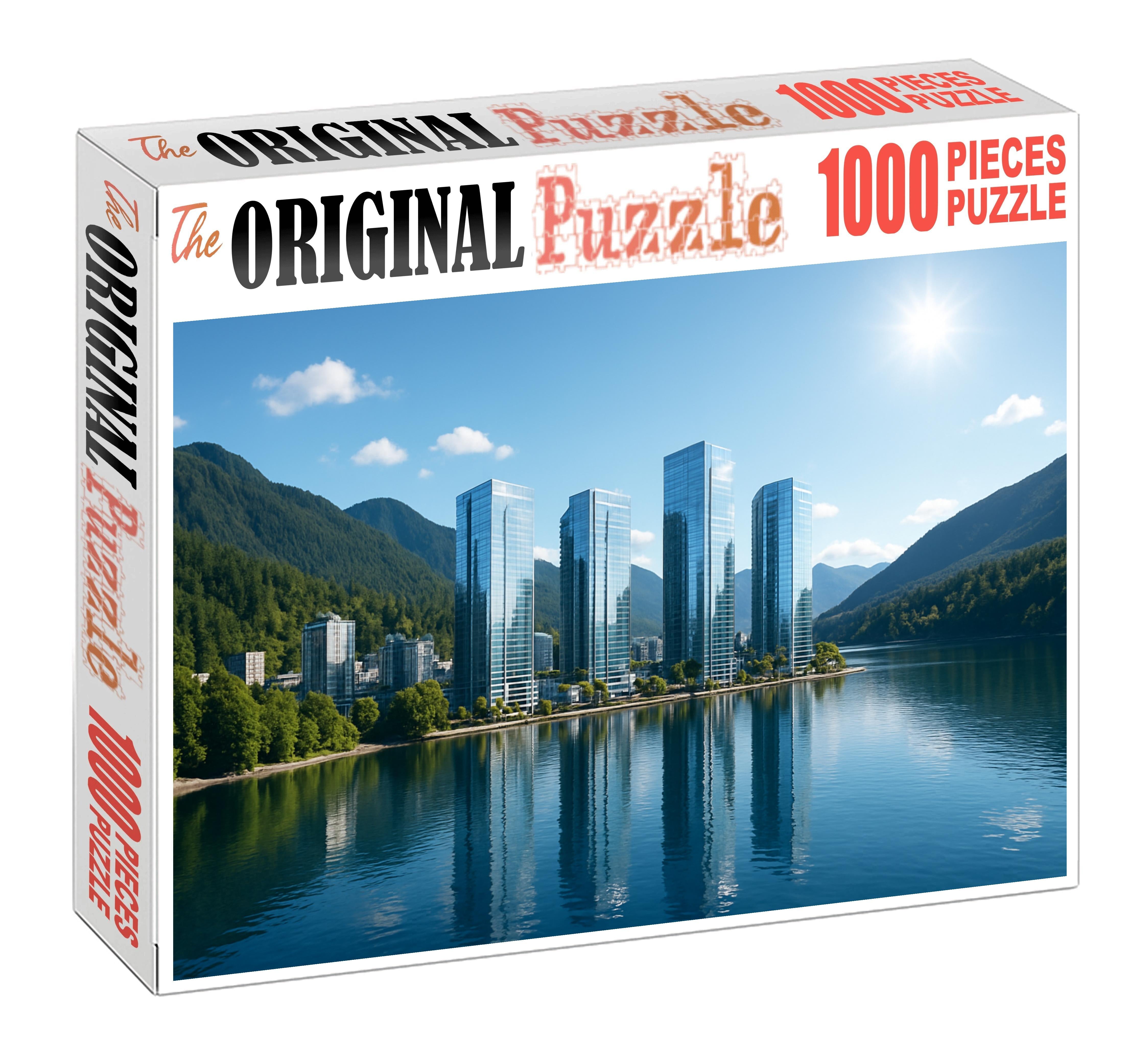 Vancouver Downtown Skyline Green City Harmony 100 Piece Puzzle