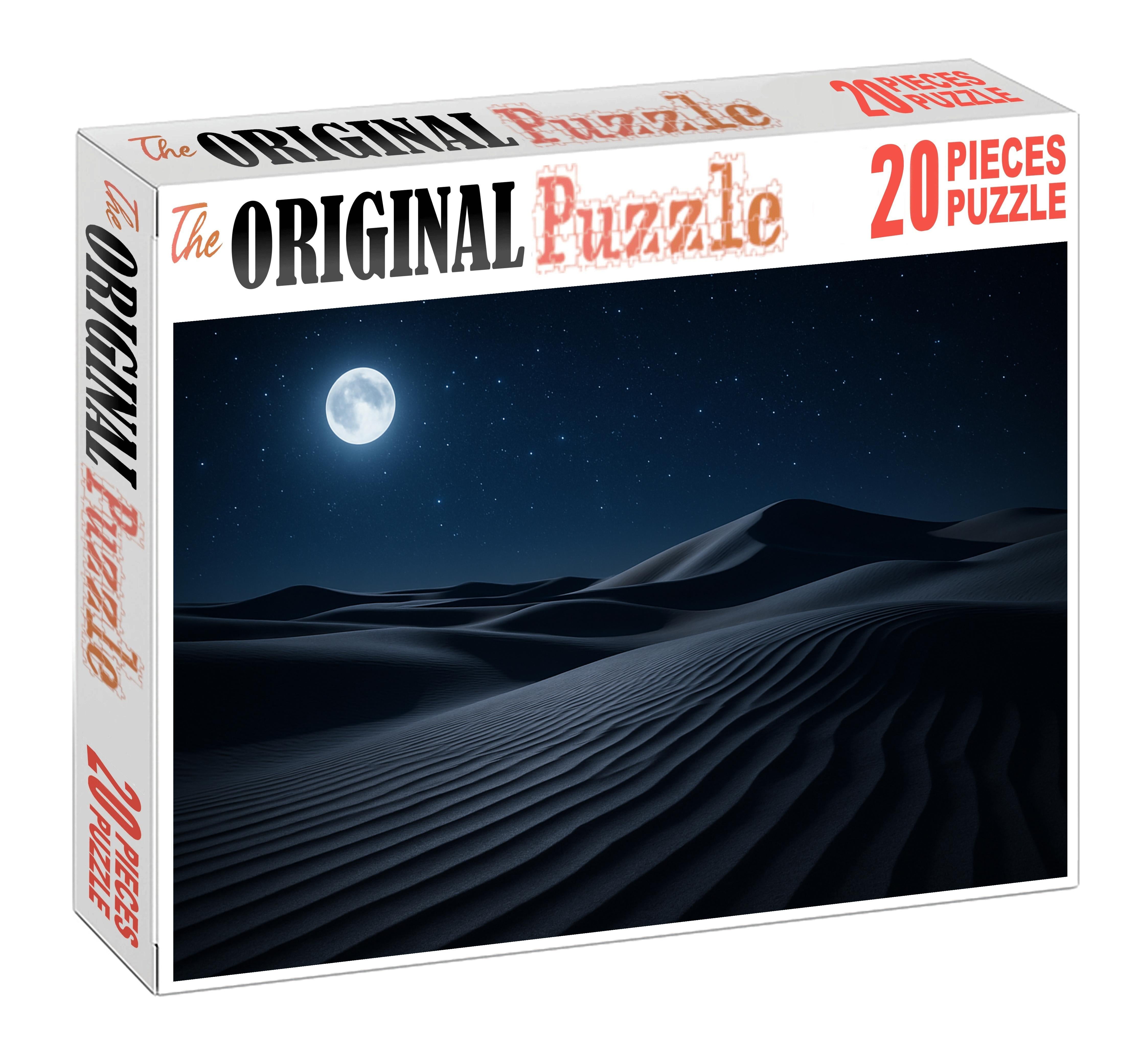 Moonlit Drift Silver Sands Under Star-strewn Sky Puzzle Challenge