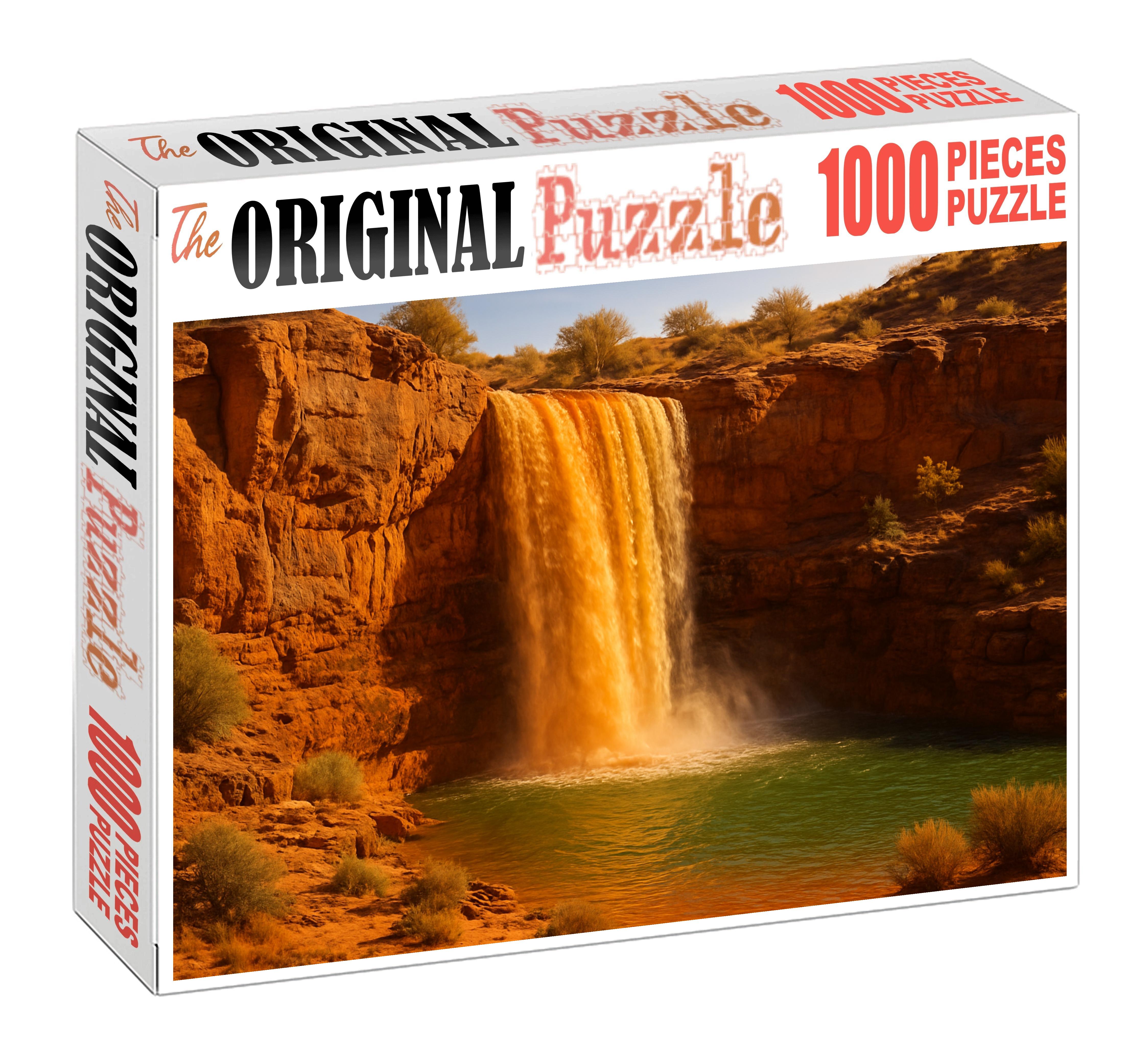 Amber Cascade Of The Ancient Bluff 200 Piece Puzzle