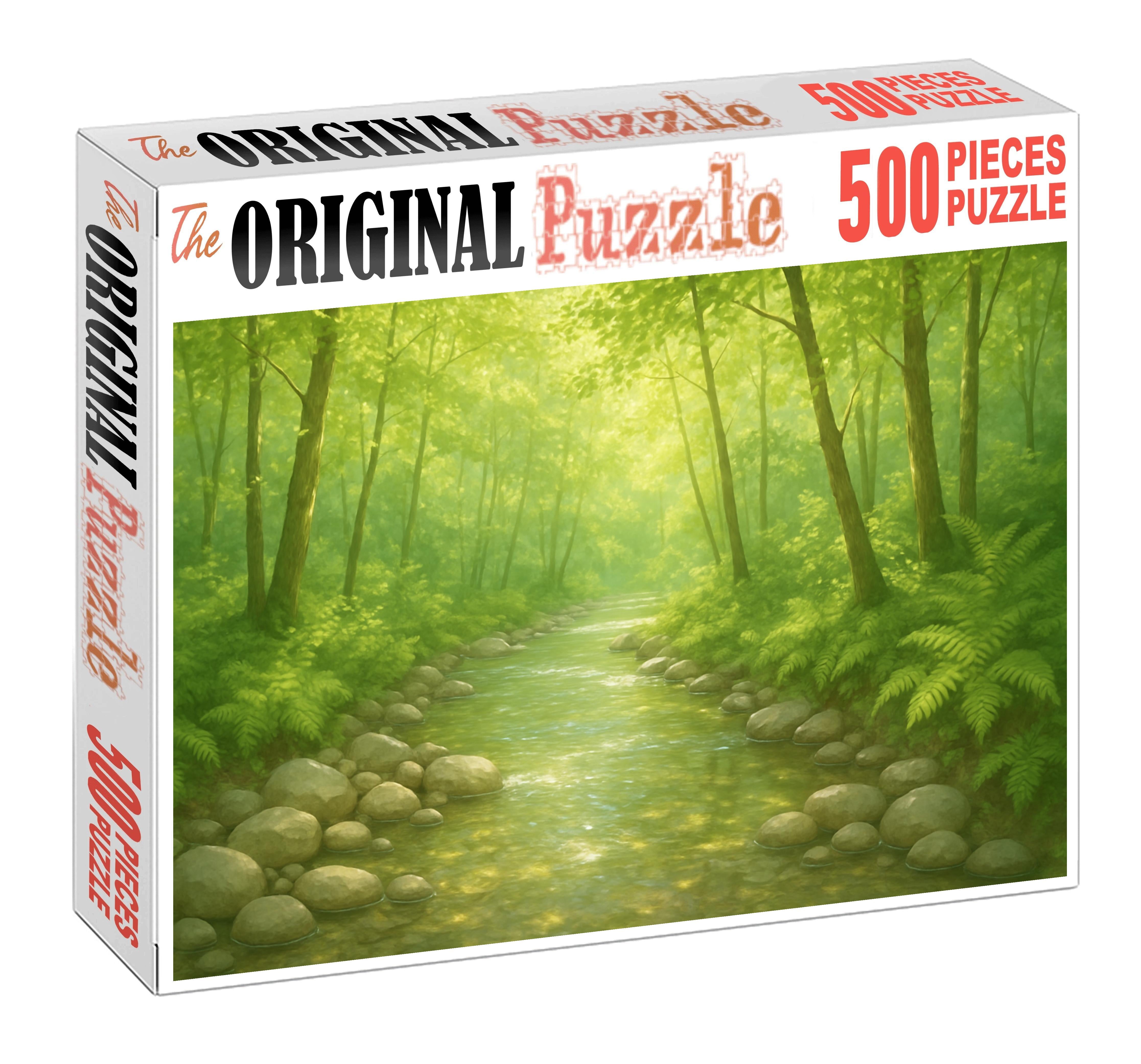 Crystal Stream Wood Unique Puzzle Design