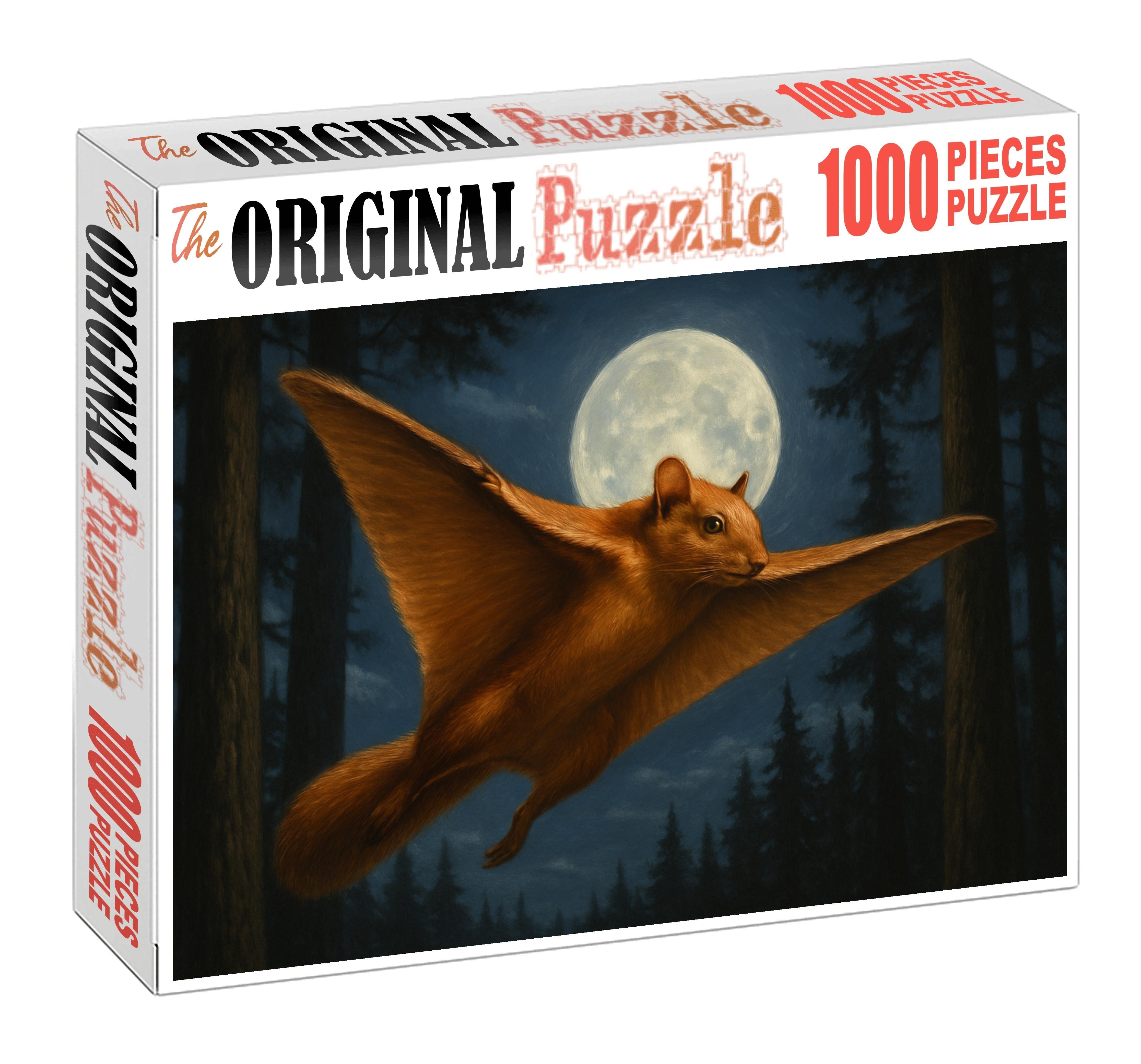 Copperback Glider Nocturnal Mammal With Membranous Wings Large Format Puzzle
