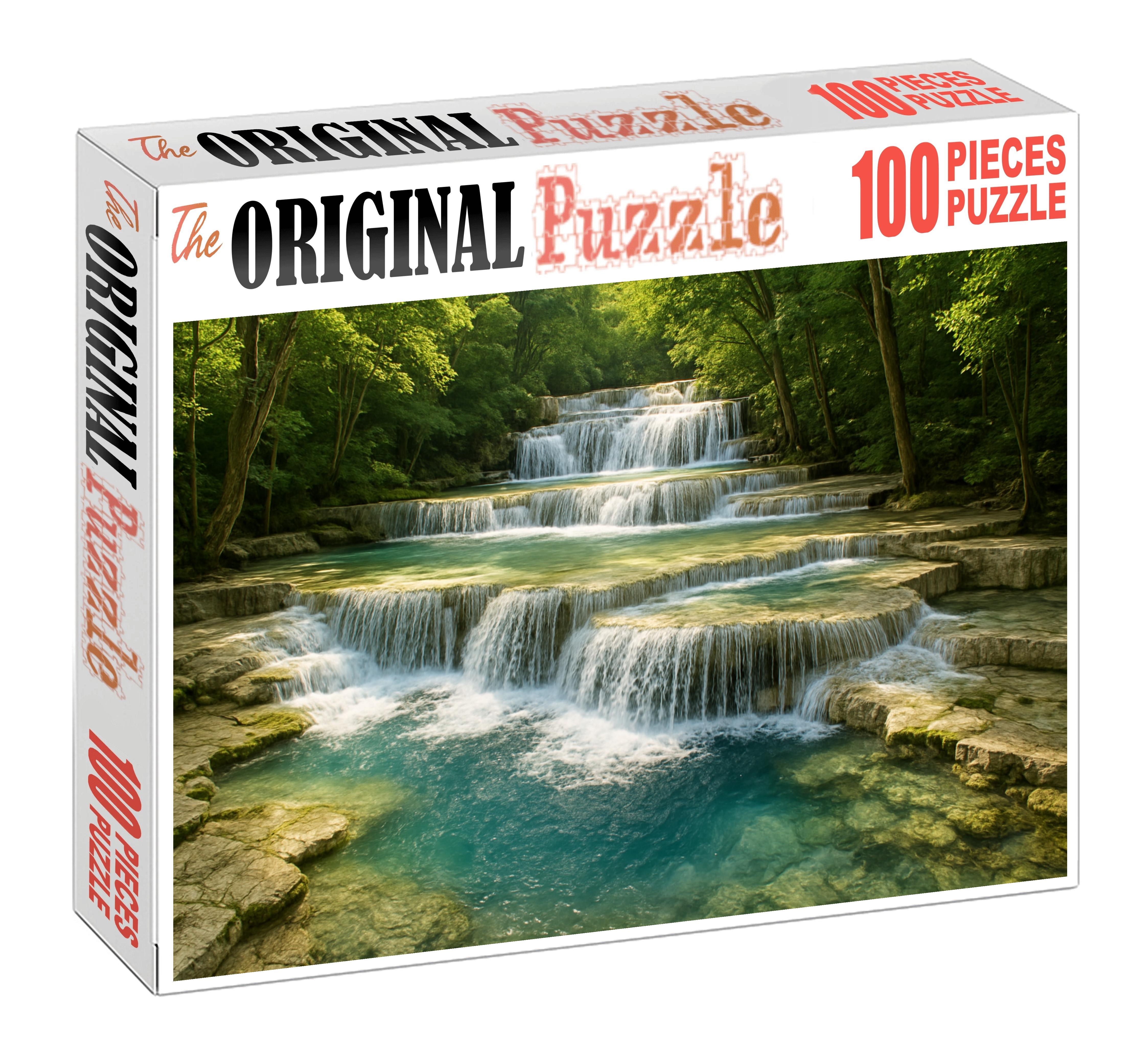 Sapphire Cascade Steps Premium Puzzle Pieces