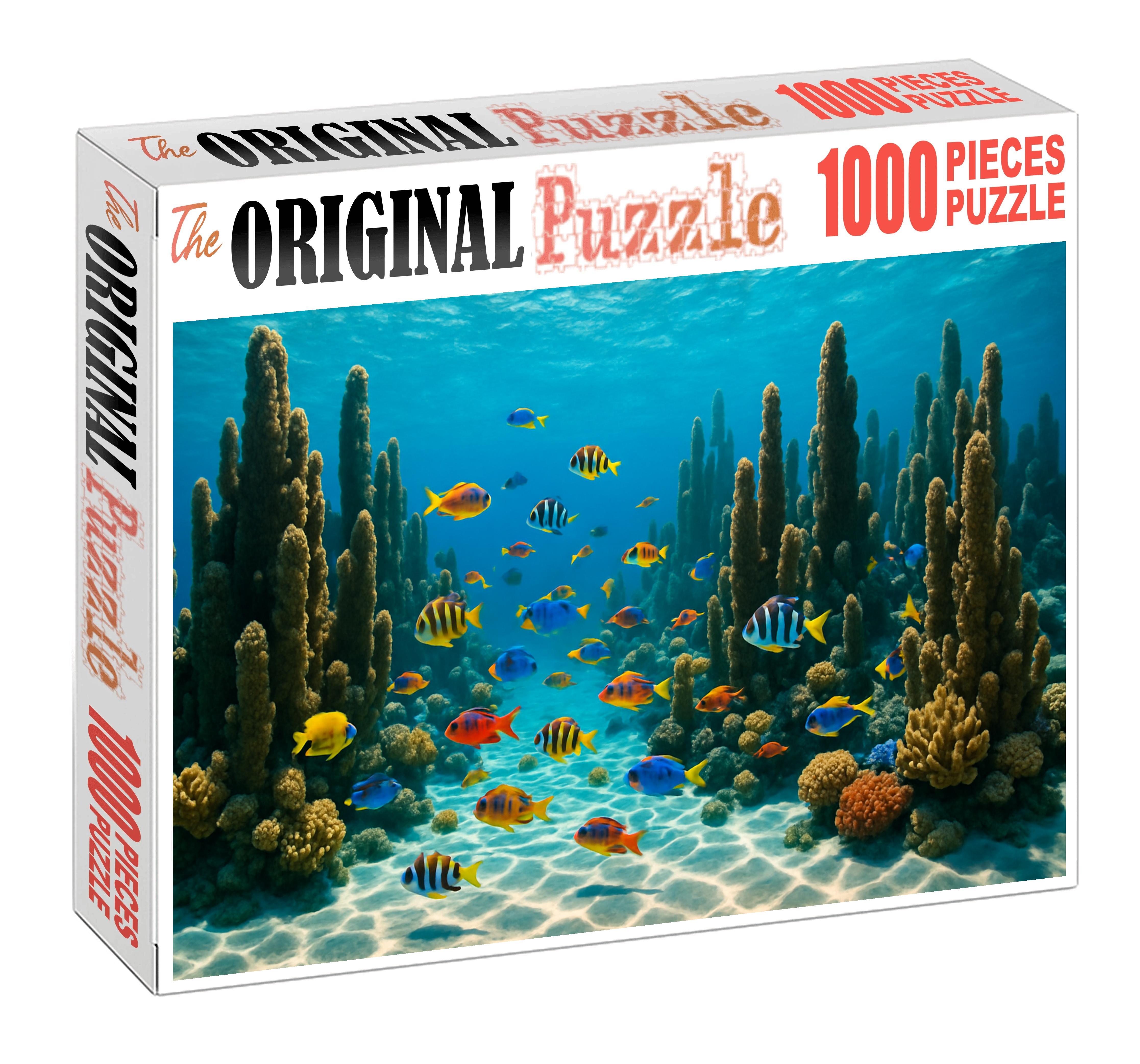 Sapphire Coral Spires Custom Jigsaw Puzzle