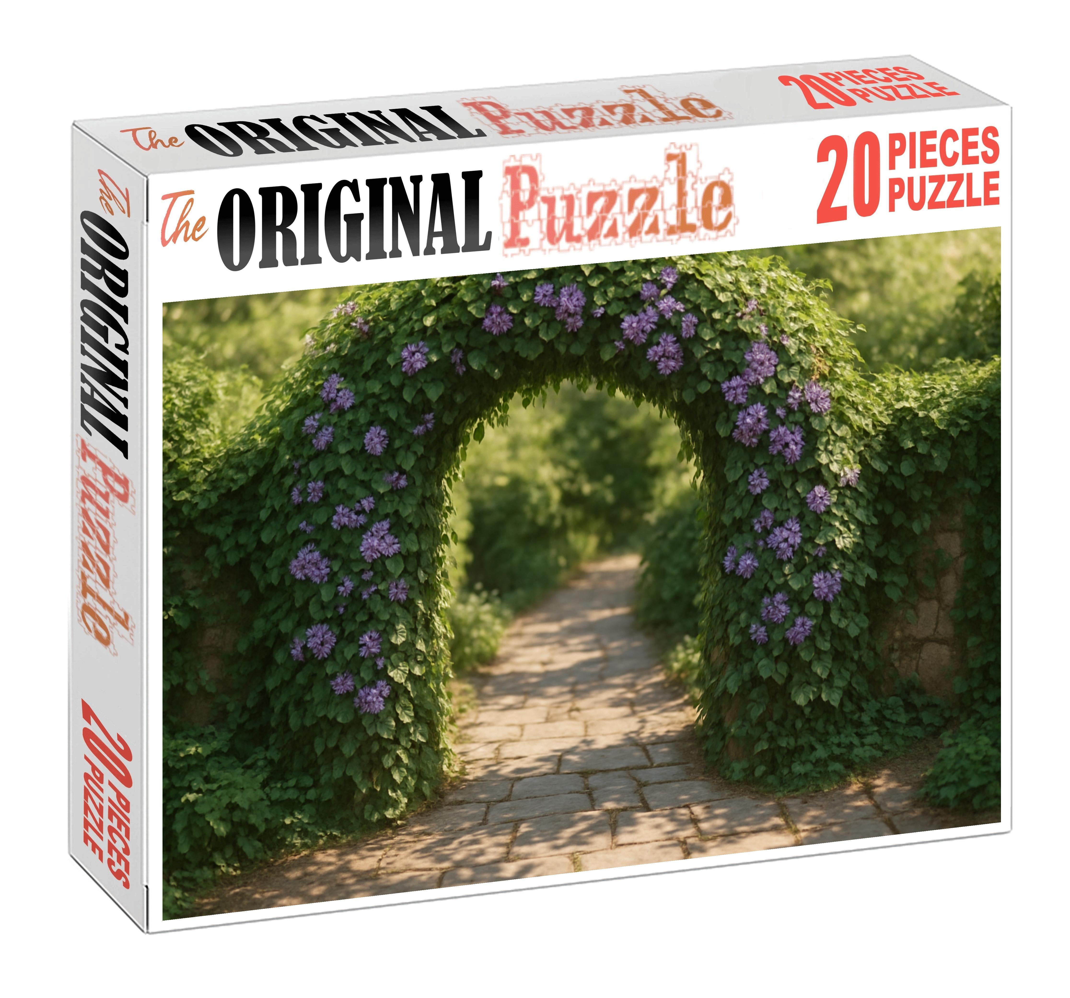 Twining Ivy Archway With Dappled Violet Blooms A Romantic Garden Entrance Puzzle For Kids