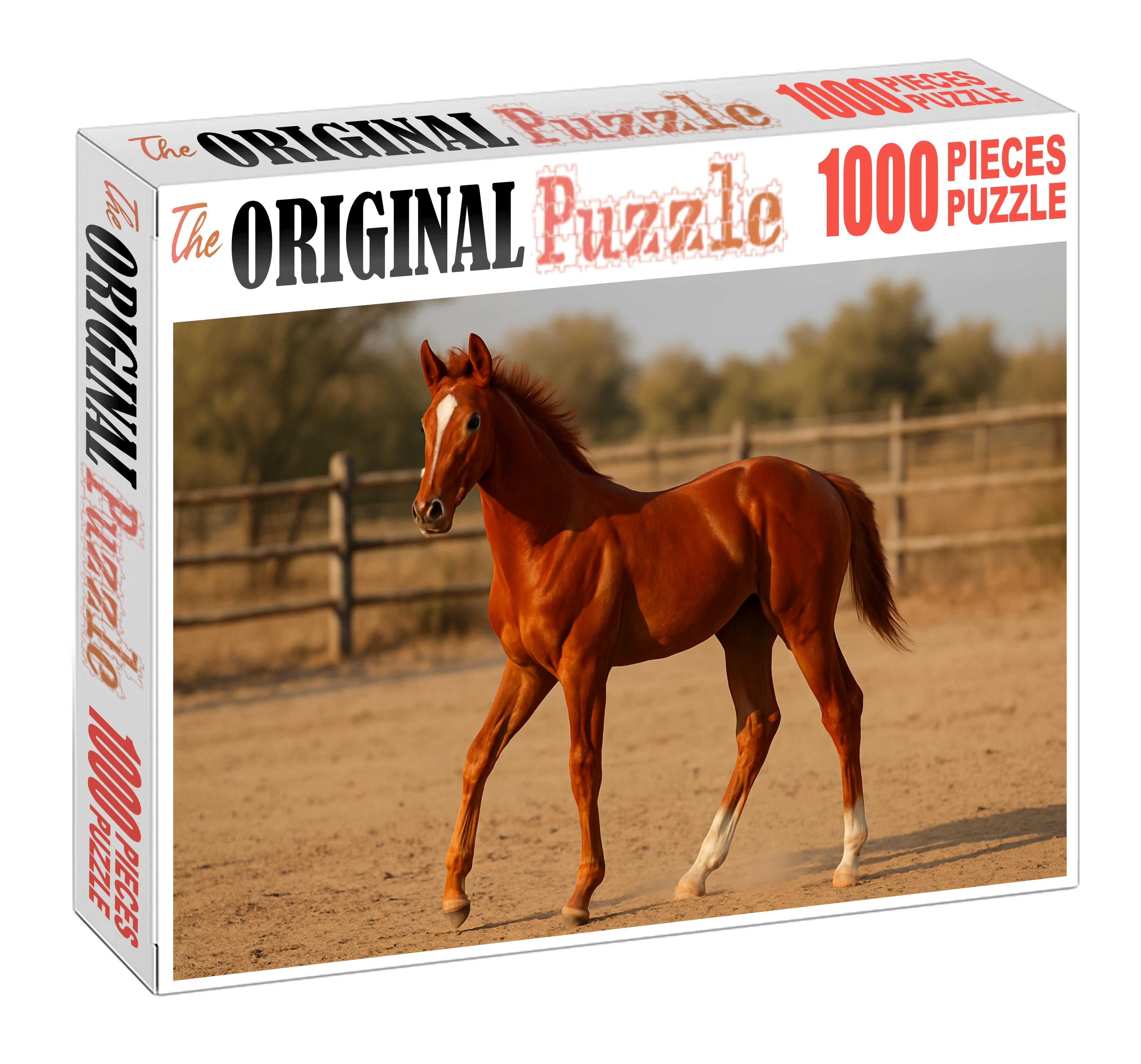 Chestnut Breeze Spirited Stock Horse Colt Challenging Puzzles