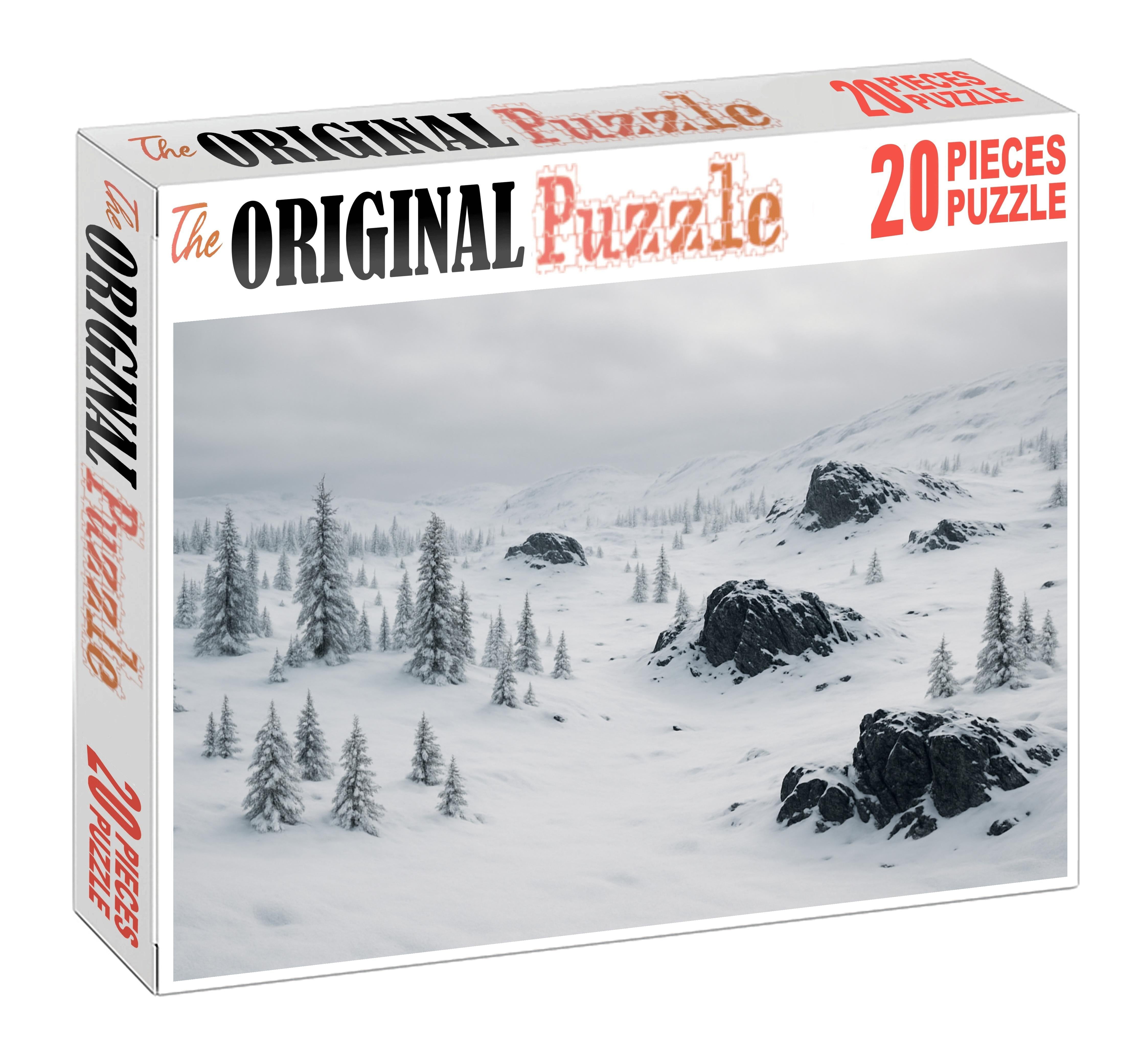 Silent Snowfields And Frosted Pines Large Format Puzzle