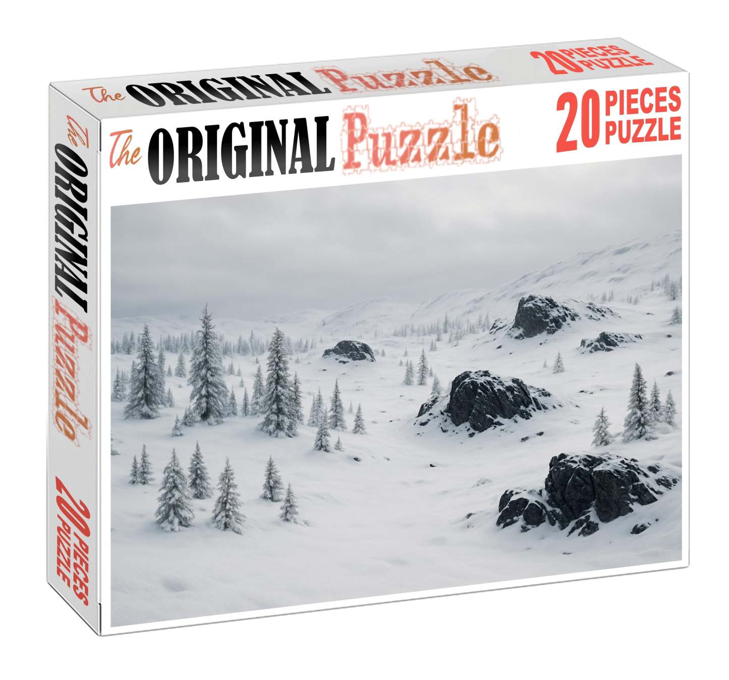 Silent Snowfields And Frosted Pines Large Format Puzzle