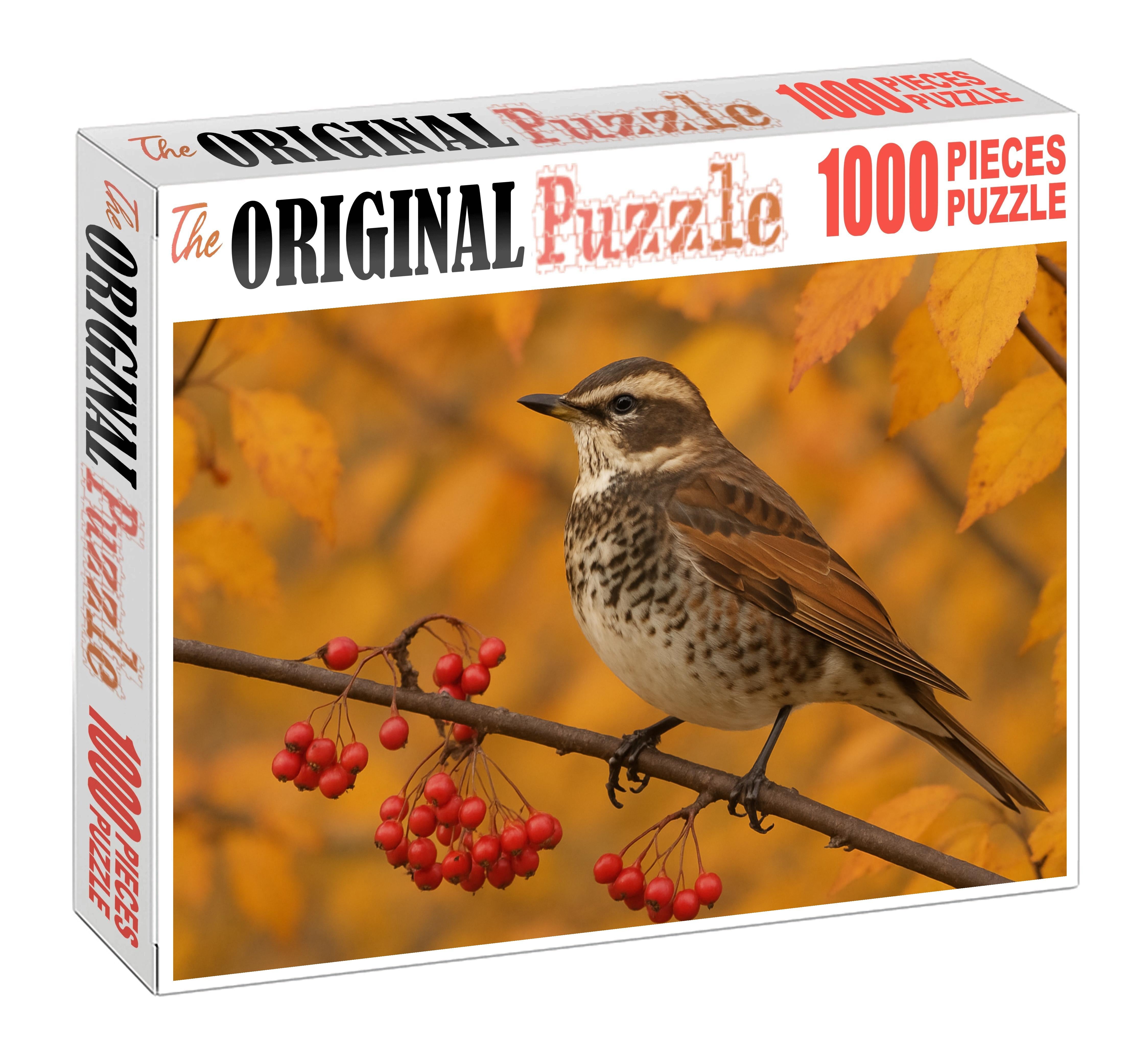 Dusky Thrush The Autumn Songster Premium Puzzle Pieces
