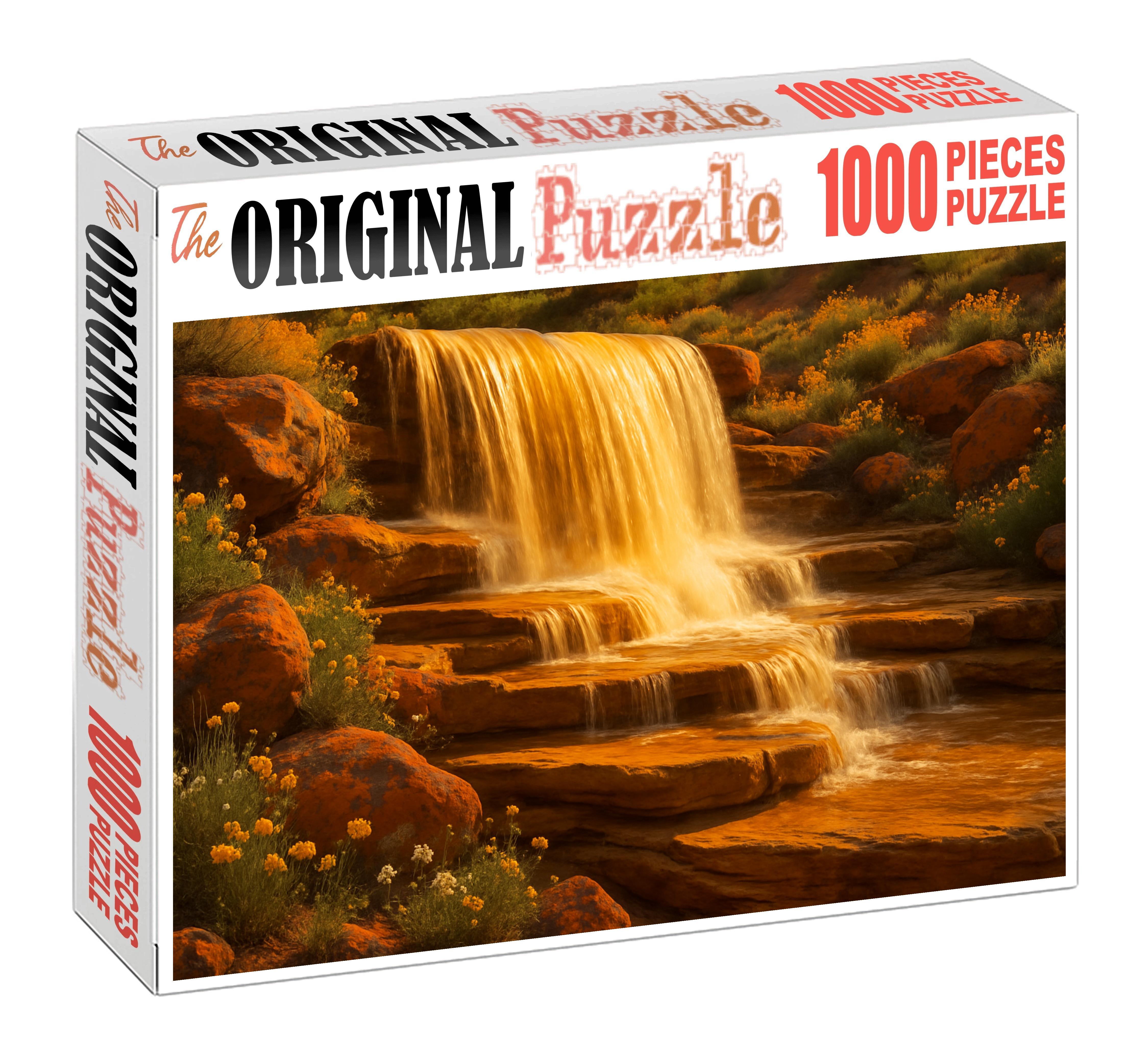 Amber Tide Falls Custom Jigsaw Puzzle