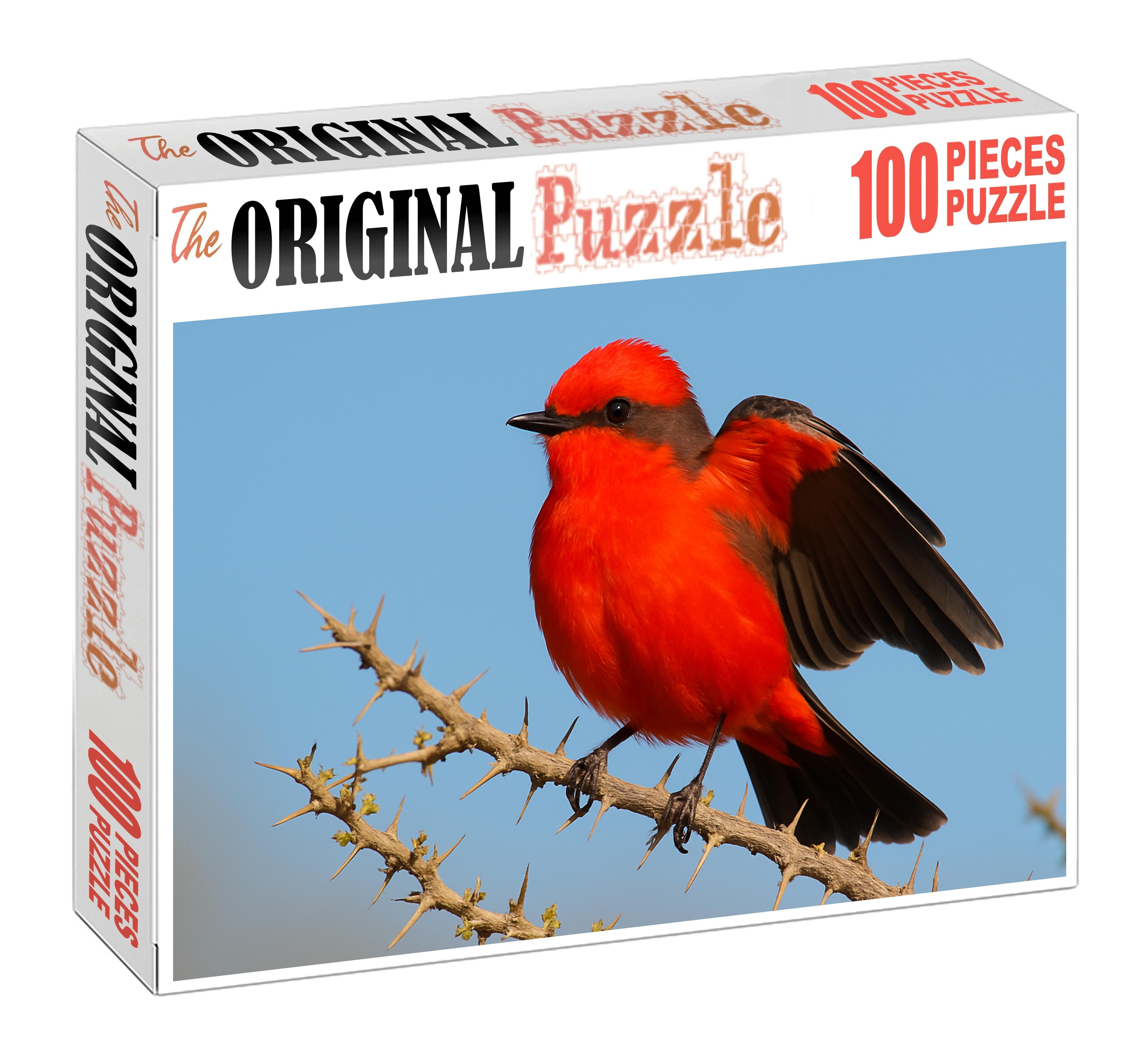 Crimson Grosbeak Bold Crimson Herald 50 Piece Puzzle