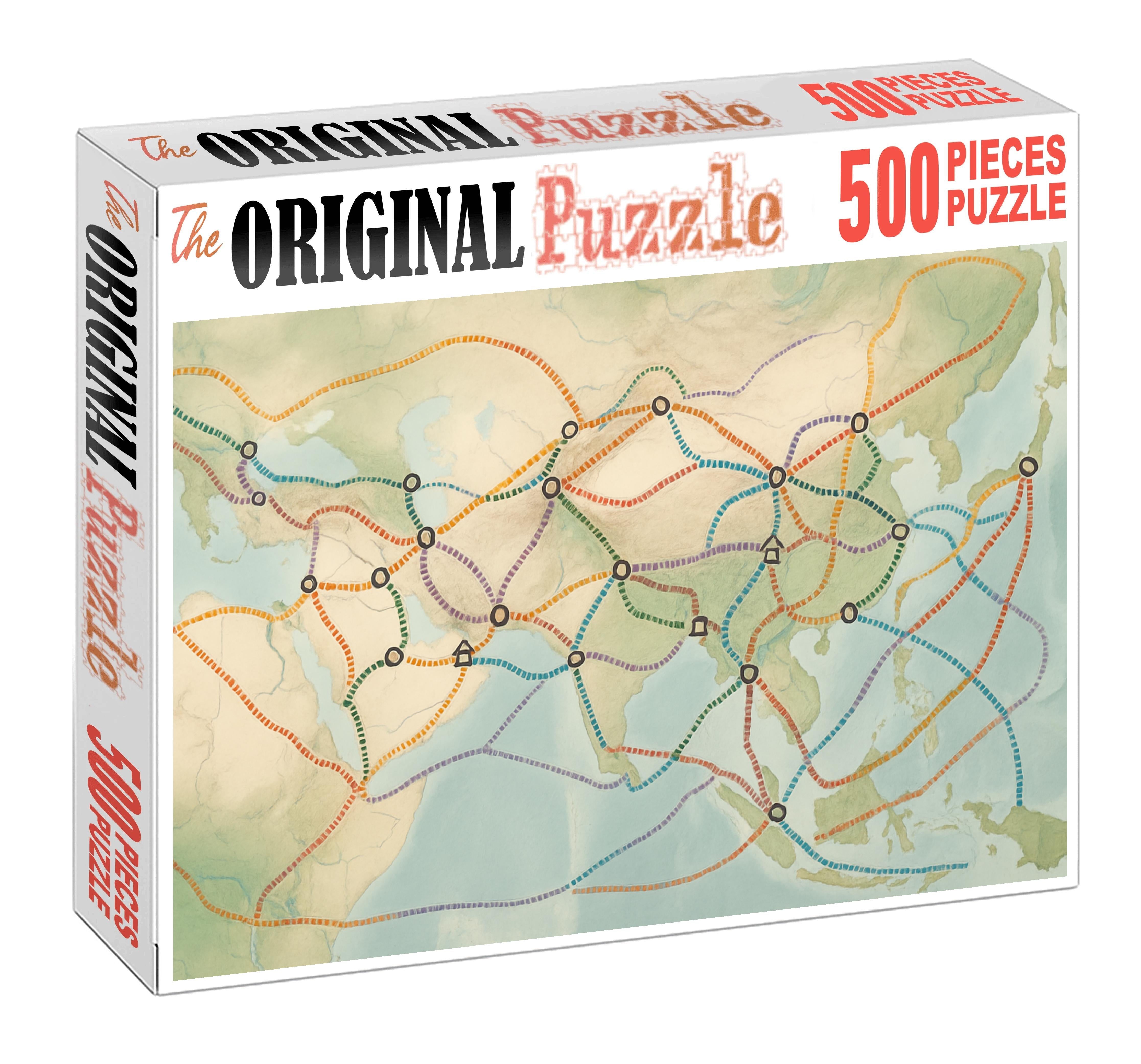 Historic Trade Route Overlays 500 Piece Puzzle