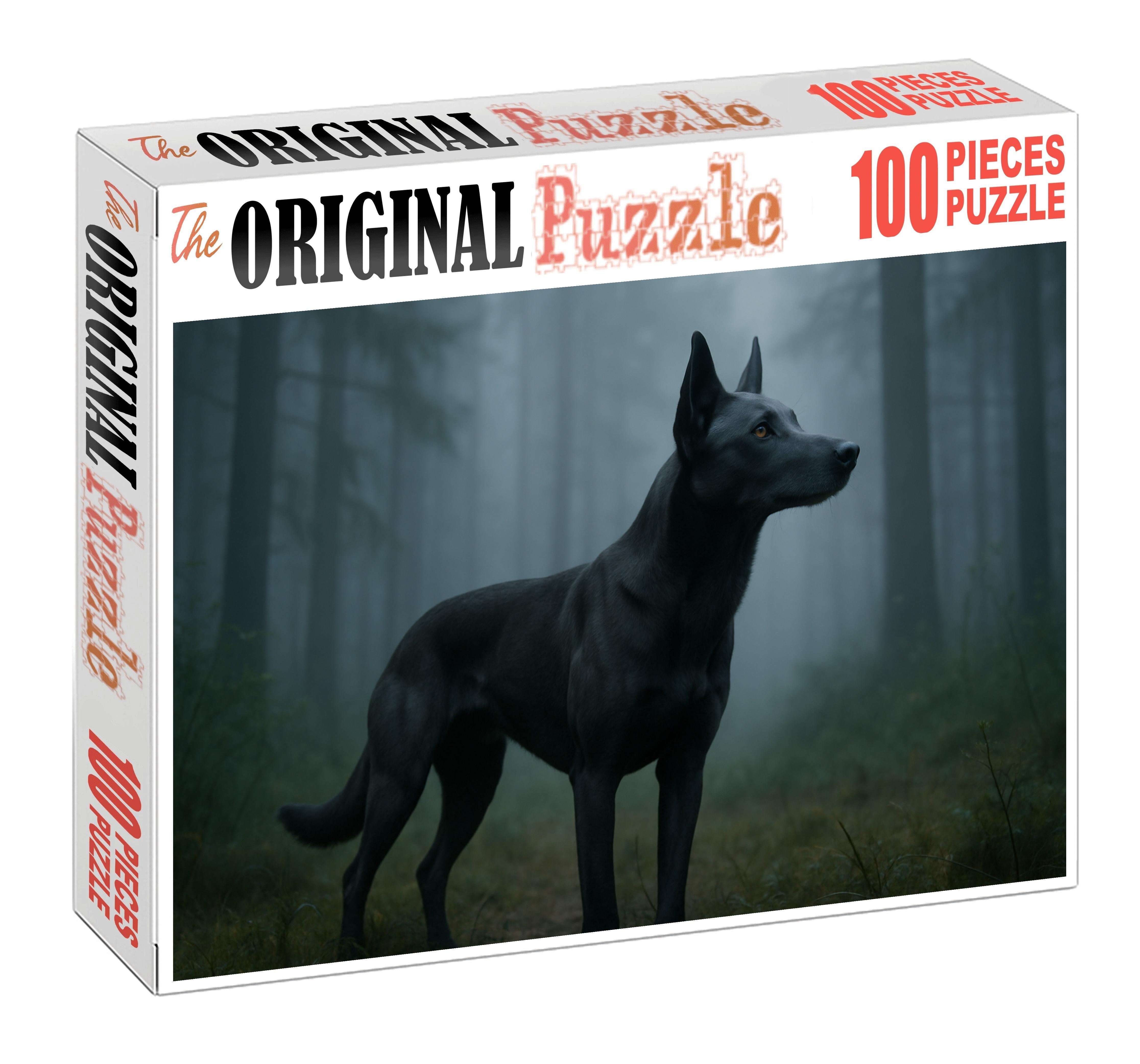 Charcoal Drift Dark Gray Tracker With Keen Scent And Steady Temperament 200 Piece Puzzle