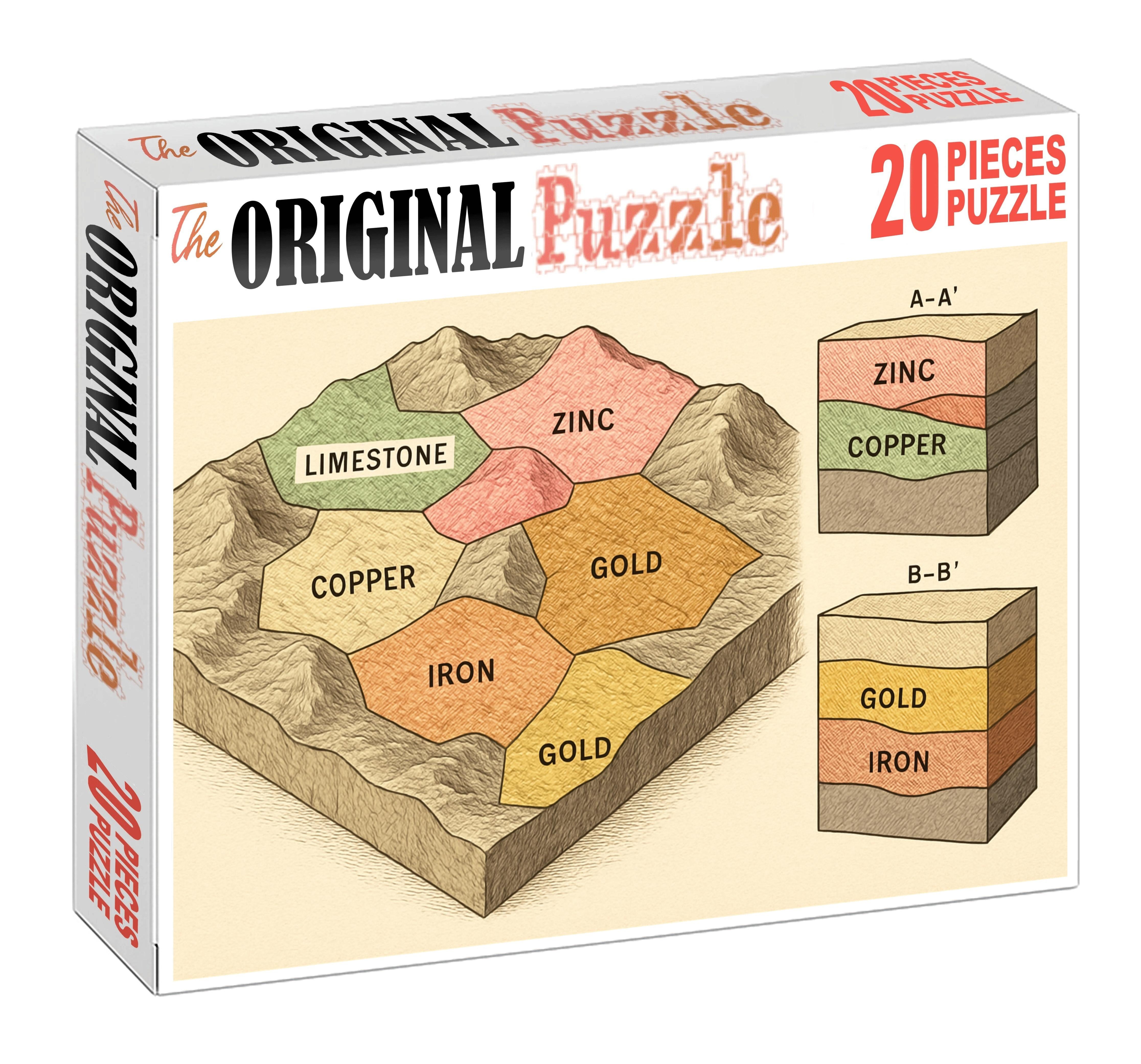 Underground Resource Deposits Map Large Format Puzzle
