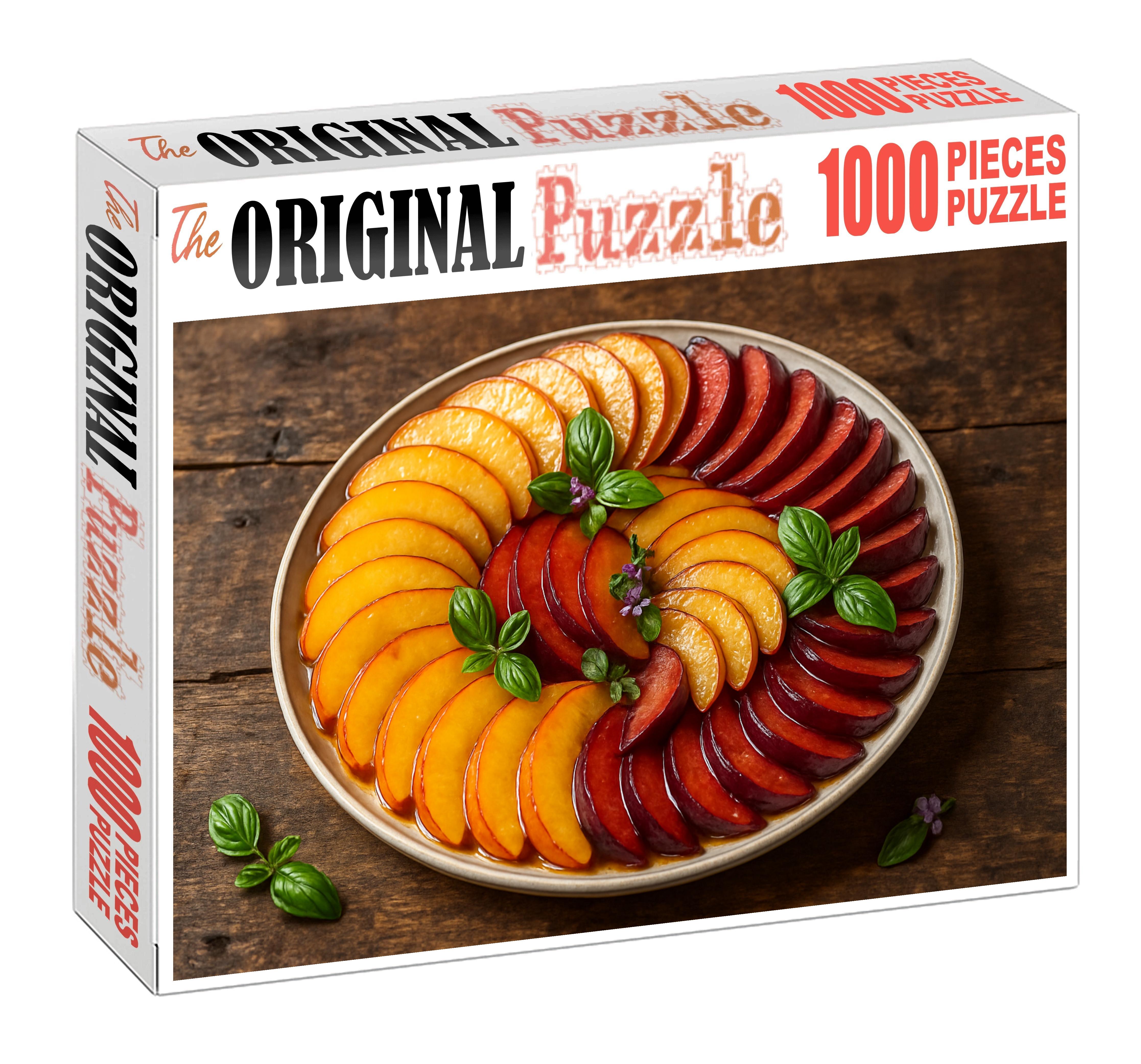Stone Fruit Serenade Summer Peach And Plum Fan 20 Piece Puzzle