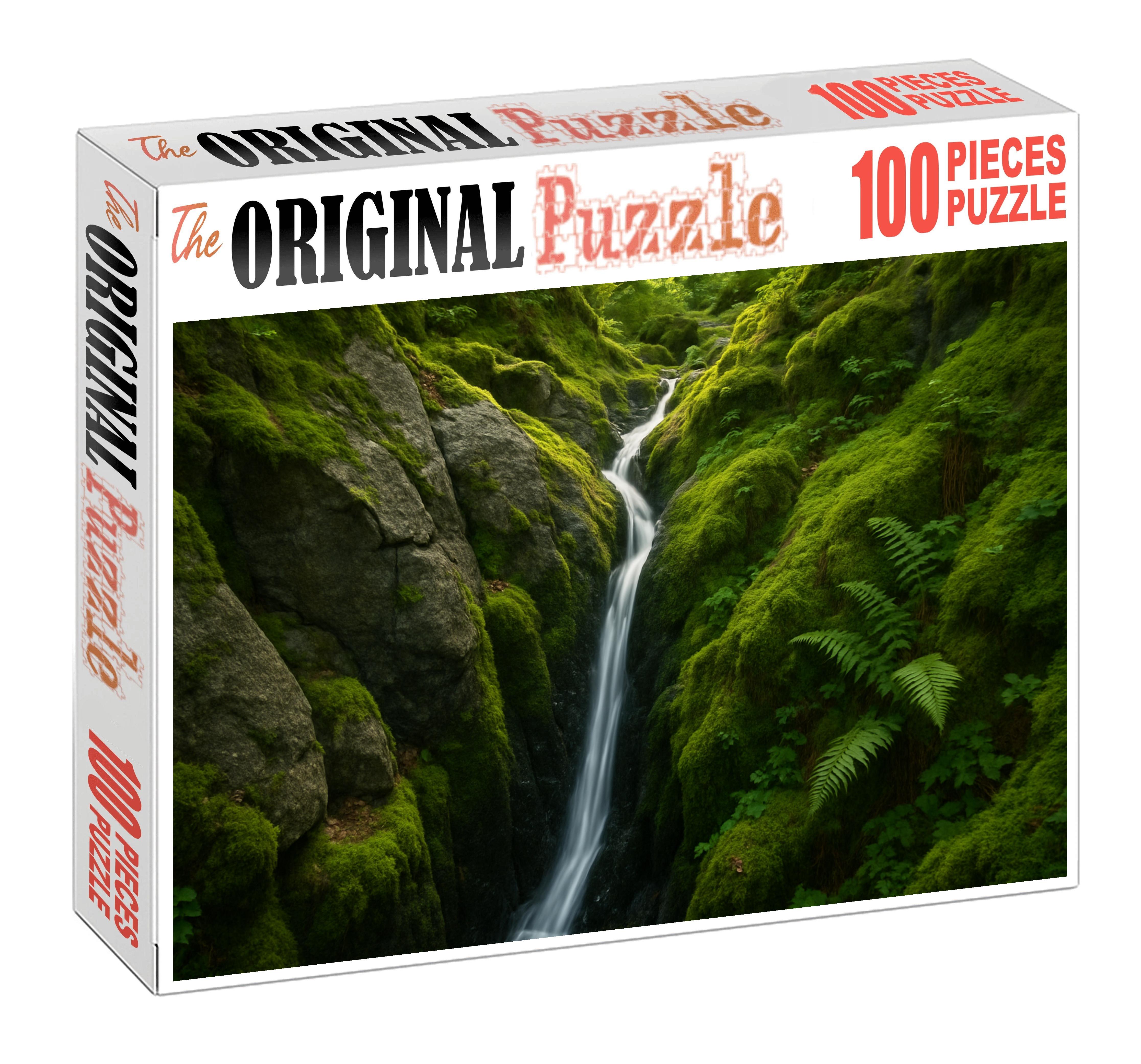 Silver Serpent Cascade Custom Jigsaw Puzzle