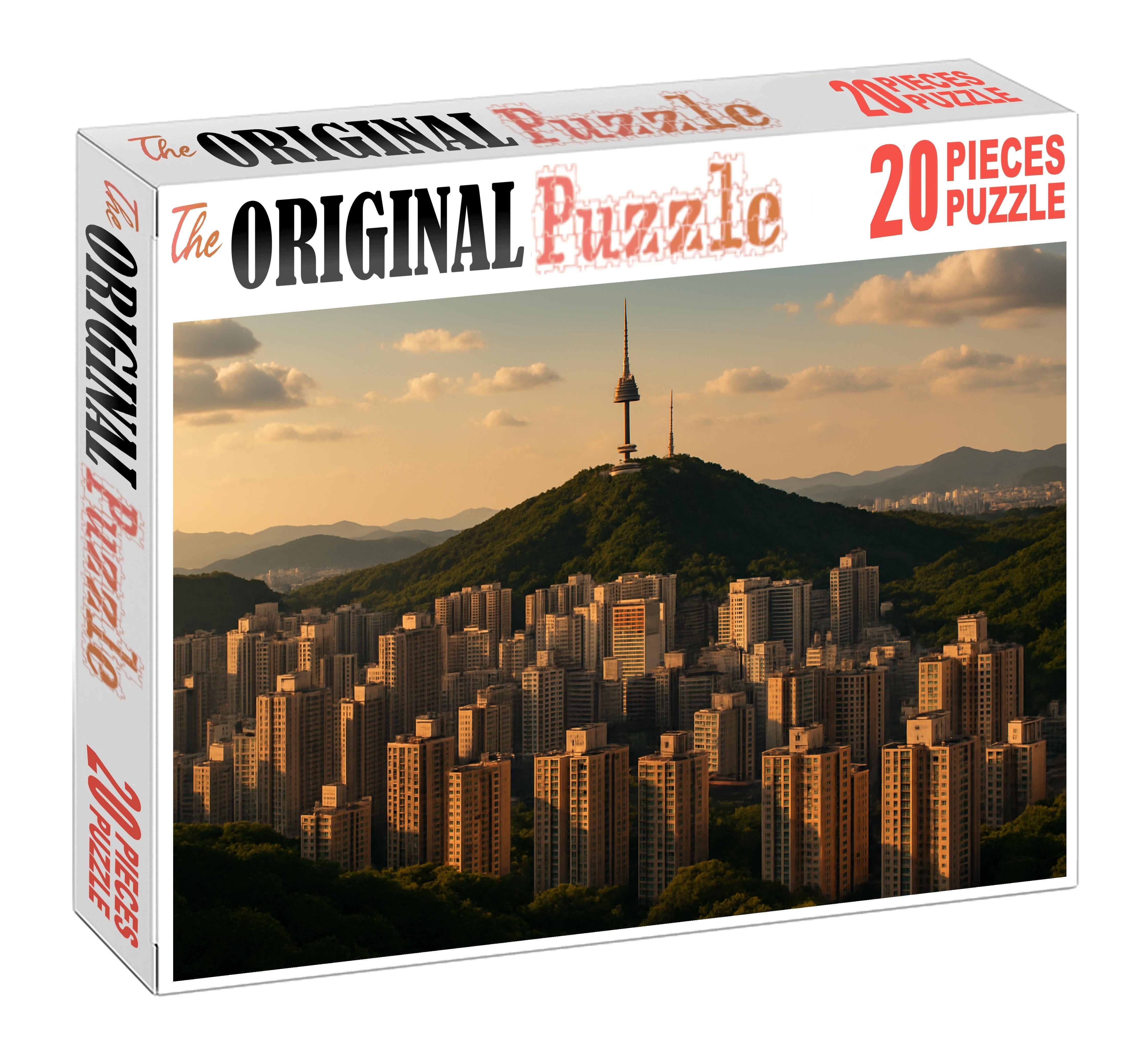 Seoul Namsan Skyline Mountains And Urban High-rises In Harmony Mini Puzzle