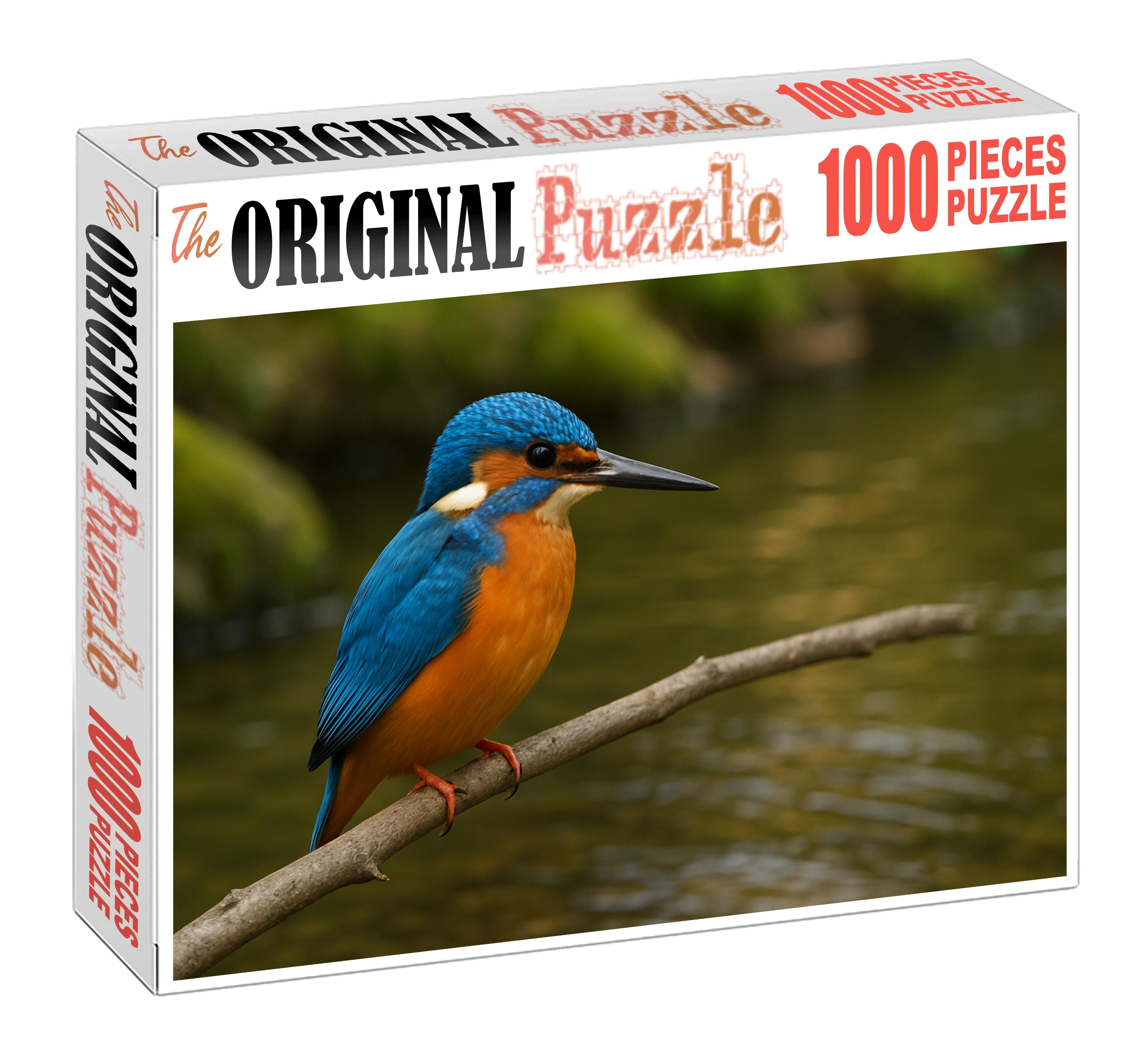 Azure Kingfisher Brilliant River Jewel Custom Jigsaw Puzzle