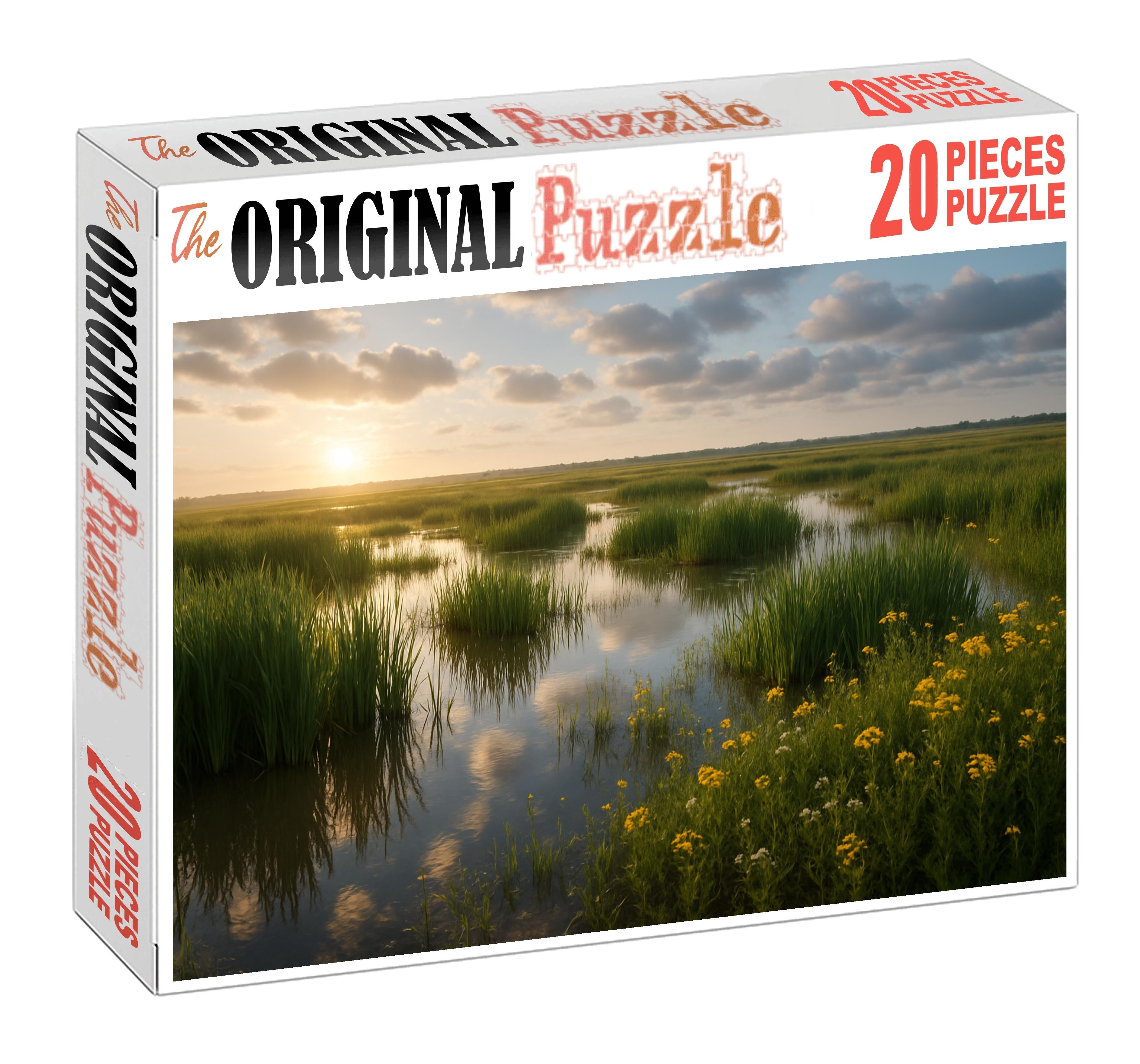 Sunlit Wetland Meadow 20 Piece Puzzle