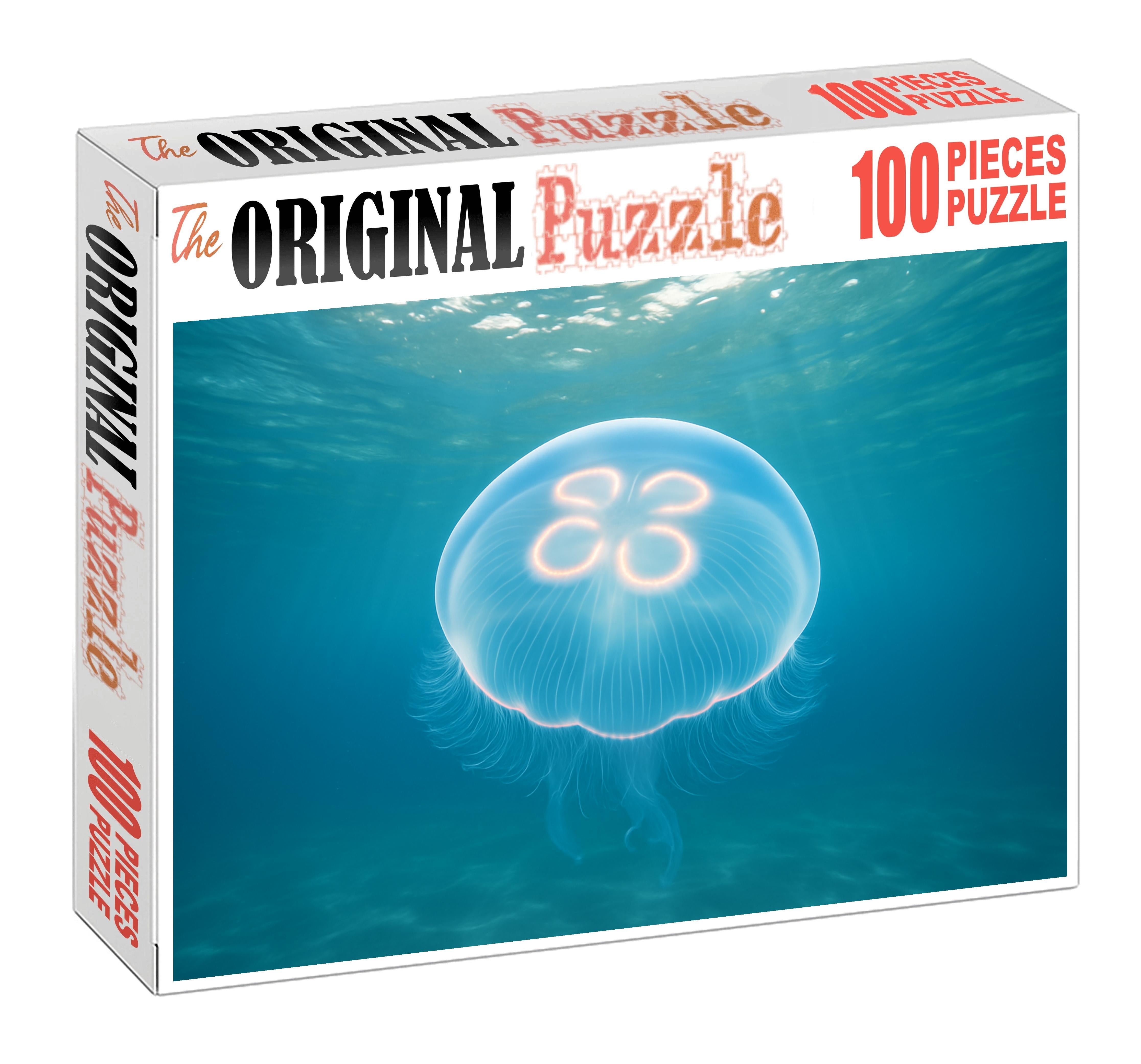 Celestial Moon Jelly Delicate Gelatinous Drifter With Radiant Pulsations Puzzle Collection