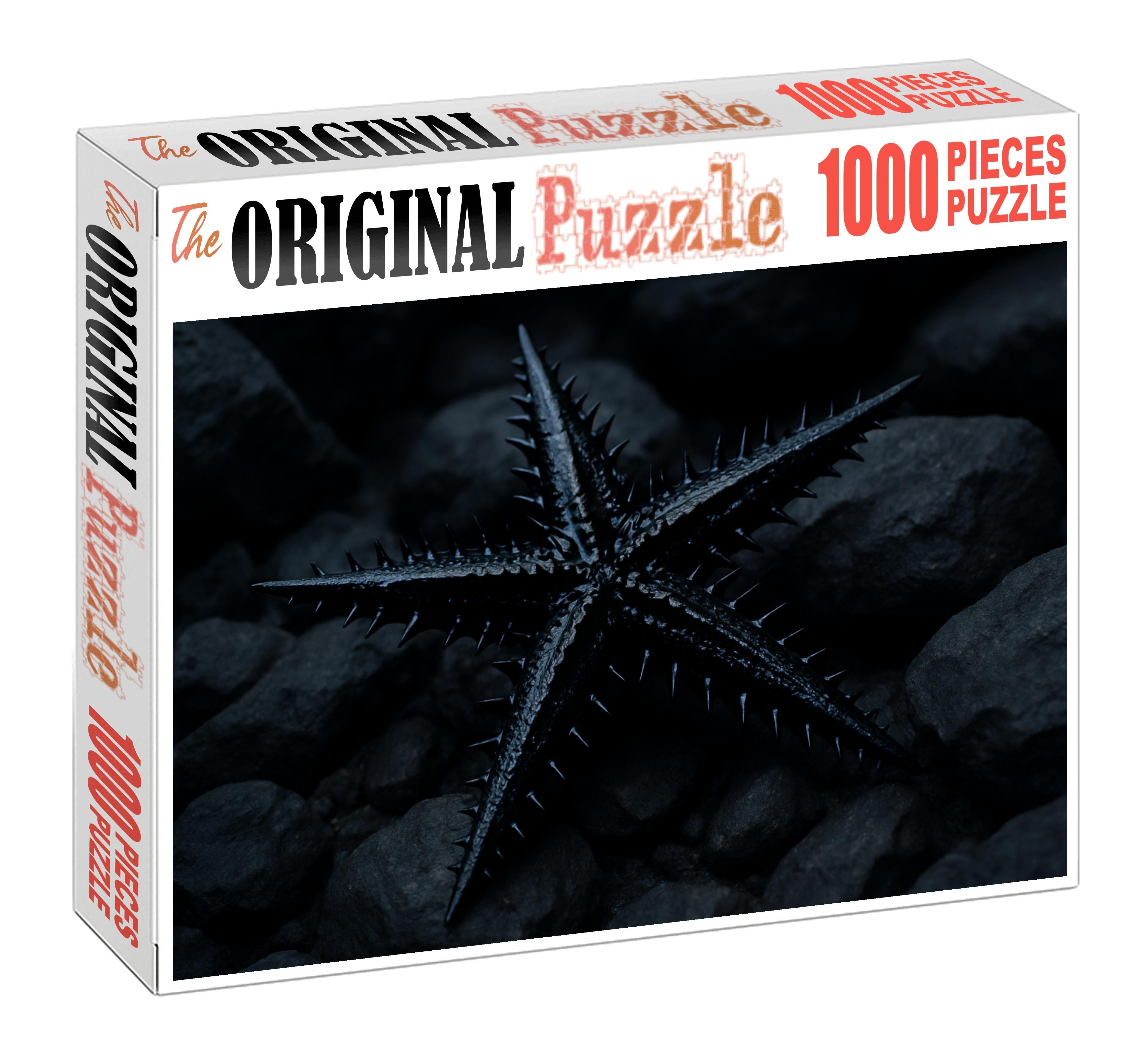 Obsidian Spiny Star Blackened Echinoderm With Sharp Defensive Rays 200 Piece Puzzle