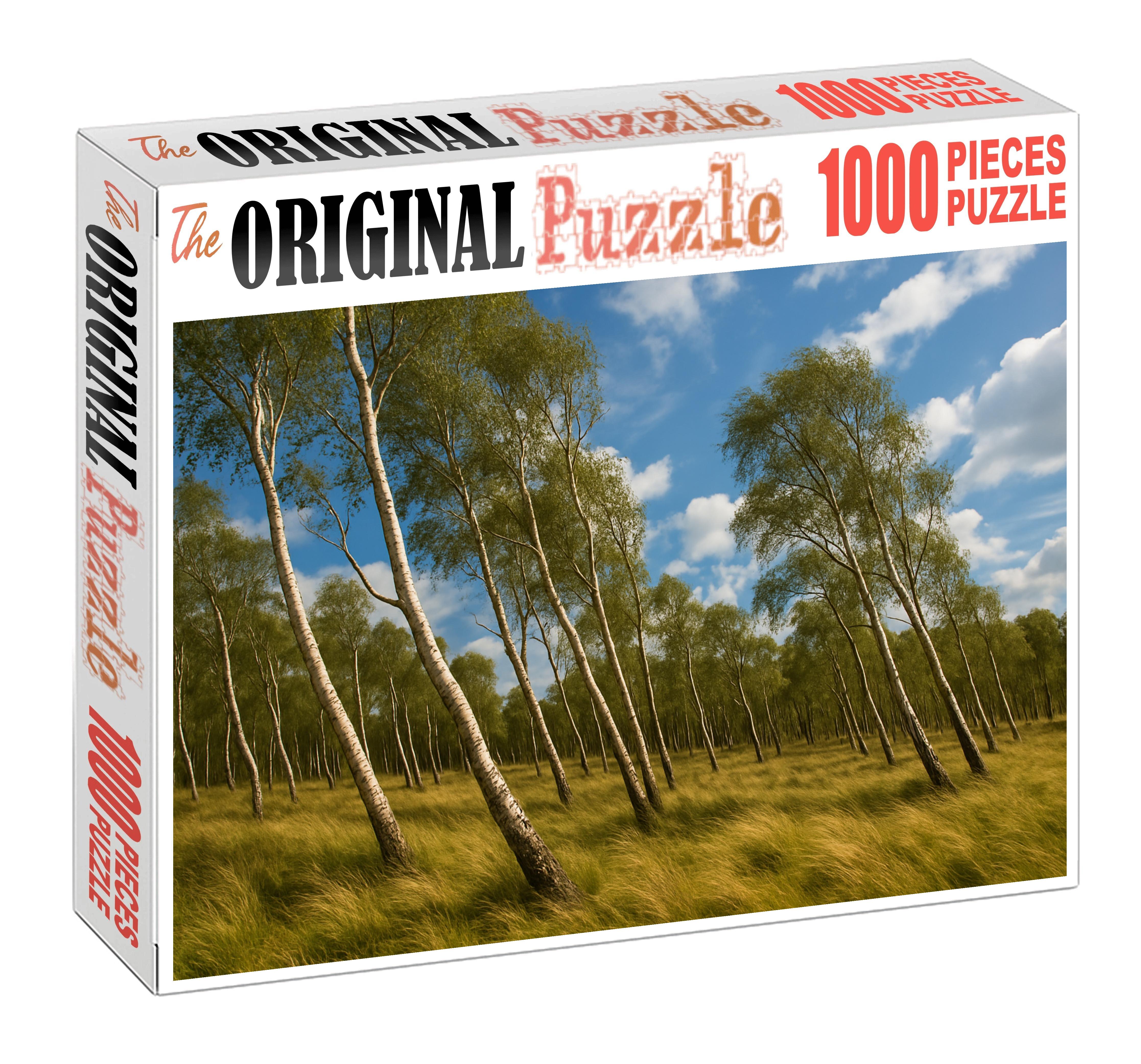 Wind-swept Birch Expanse Custom Jigsaw Puzzle