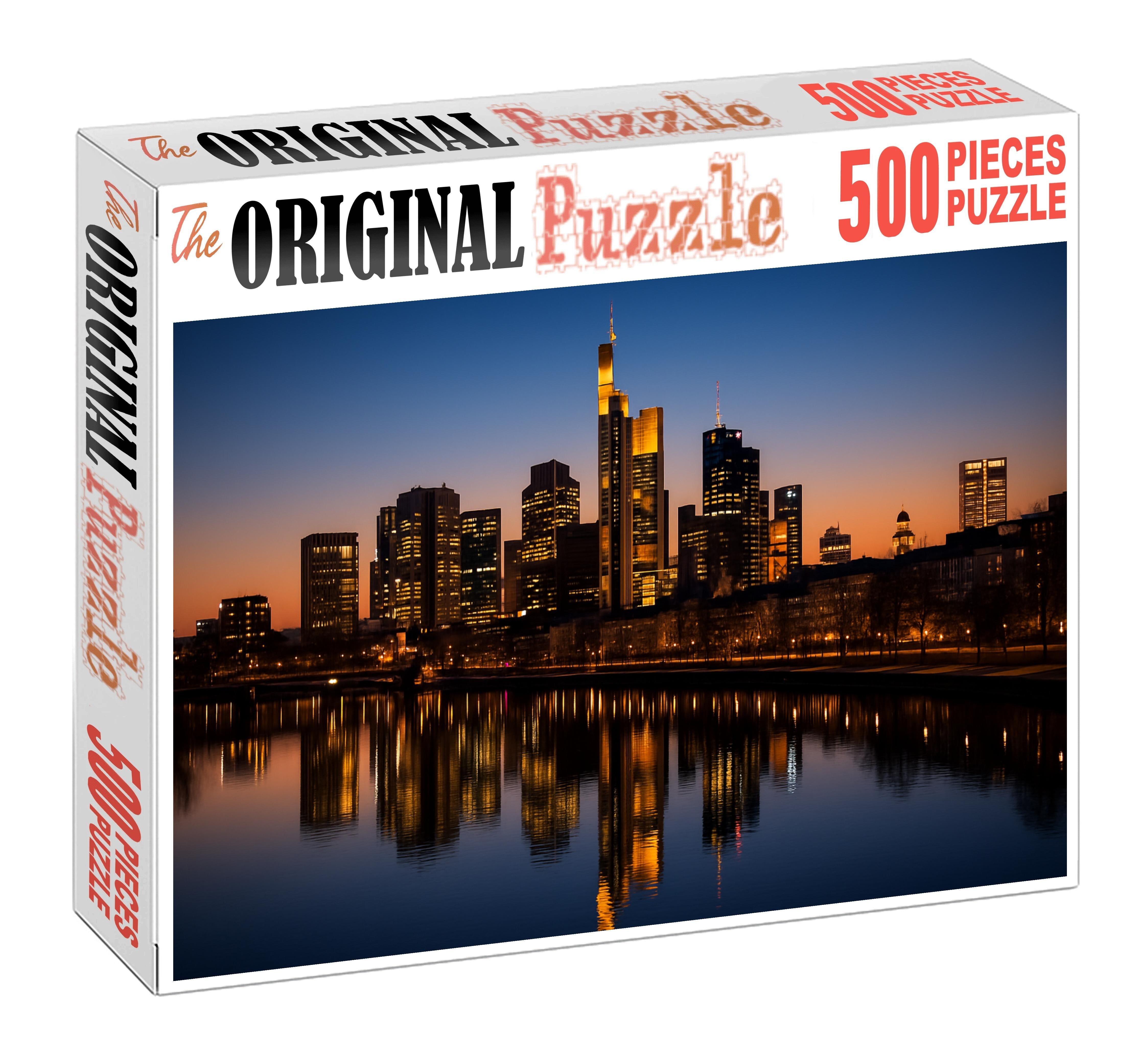 Frankfurt Main Skyline Europes Leading Financial Center Skyline With Commerzbank Tower Easy Puzzles