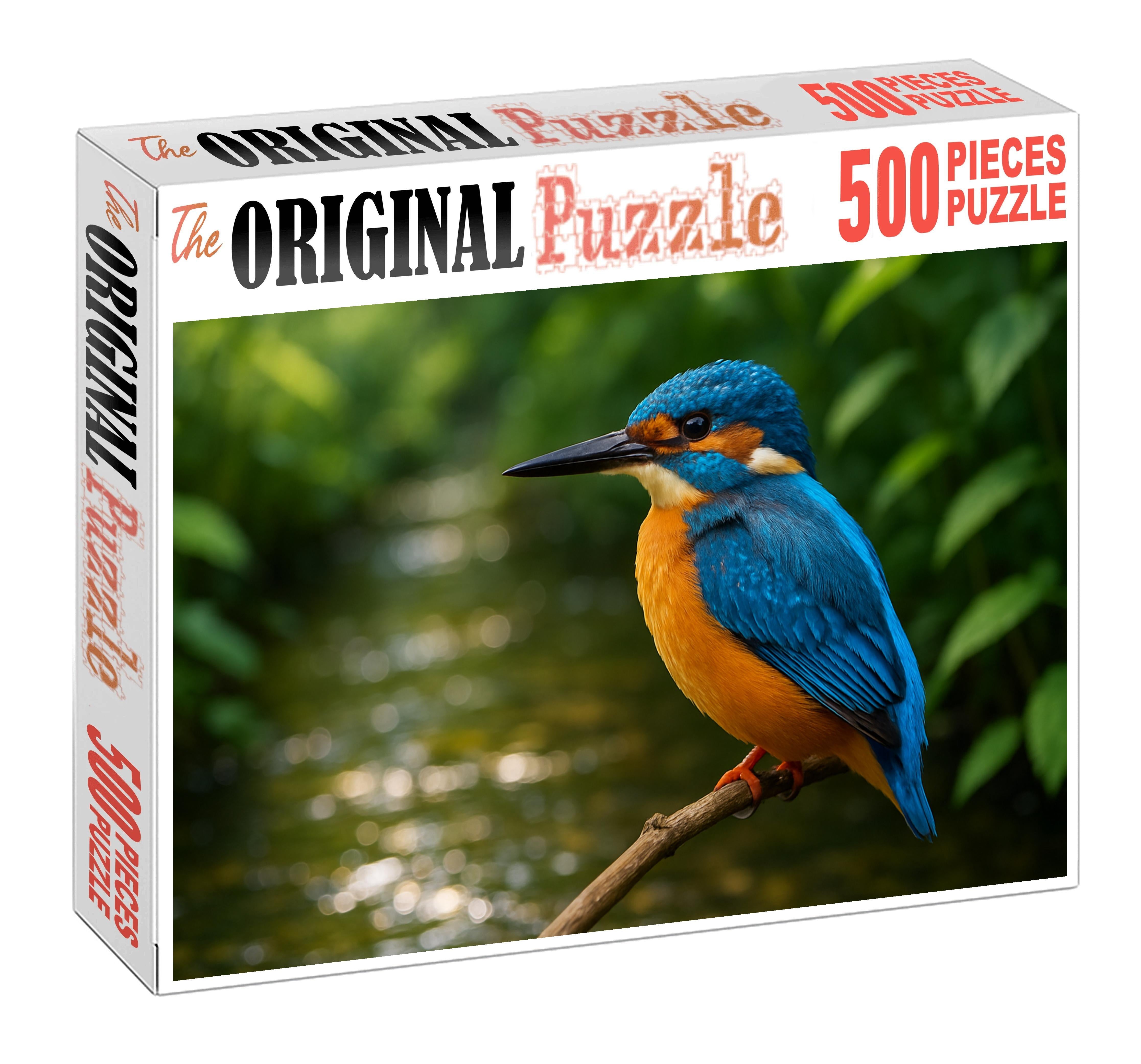 Azure Kingfisher Jewel Of The Streamside Large Format Puzzle