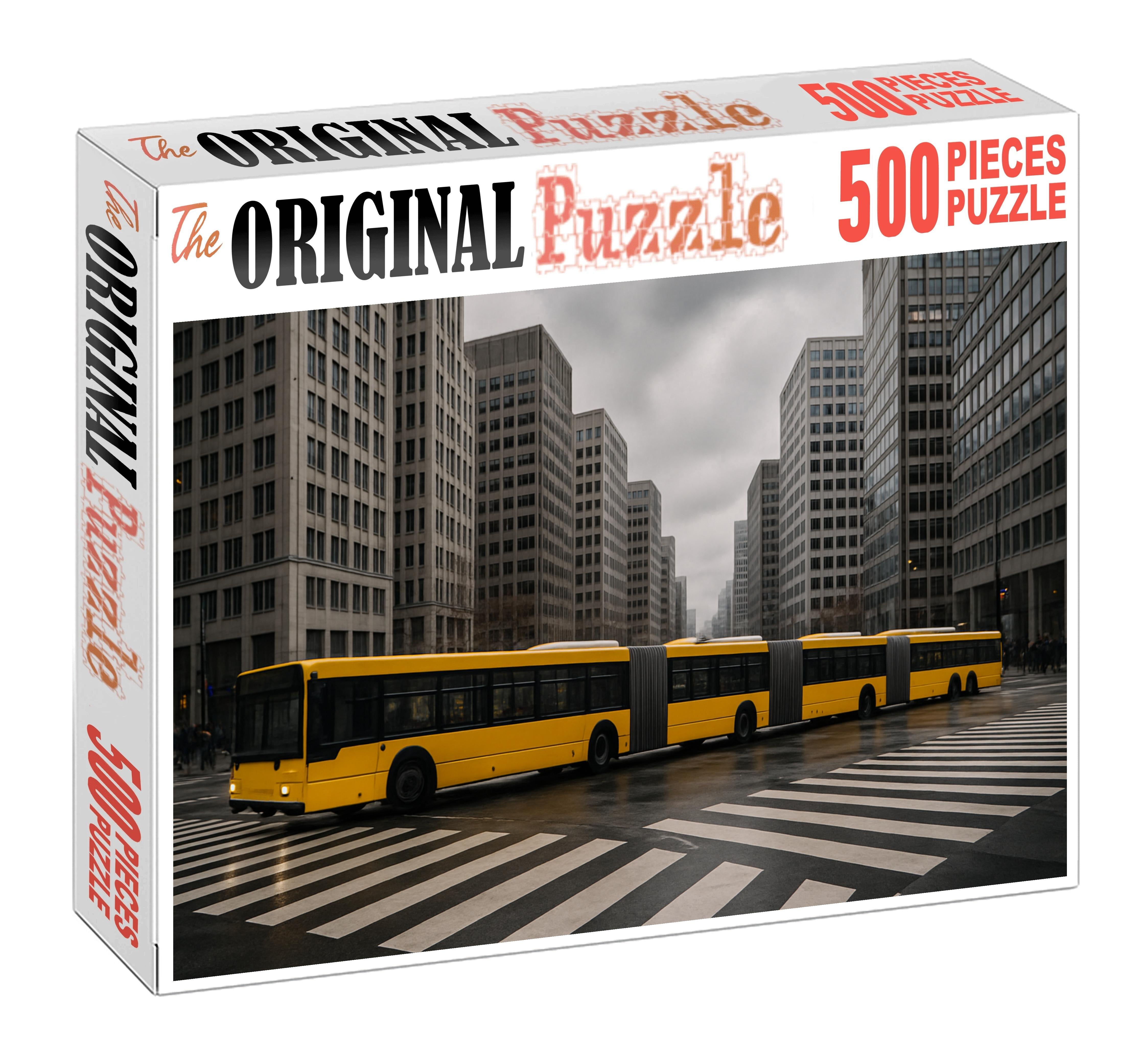 Bio-diesel Articulated City Bus 20 Piece Puzzle
