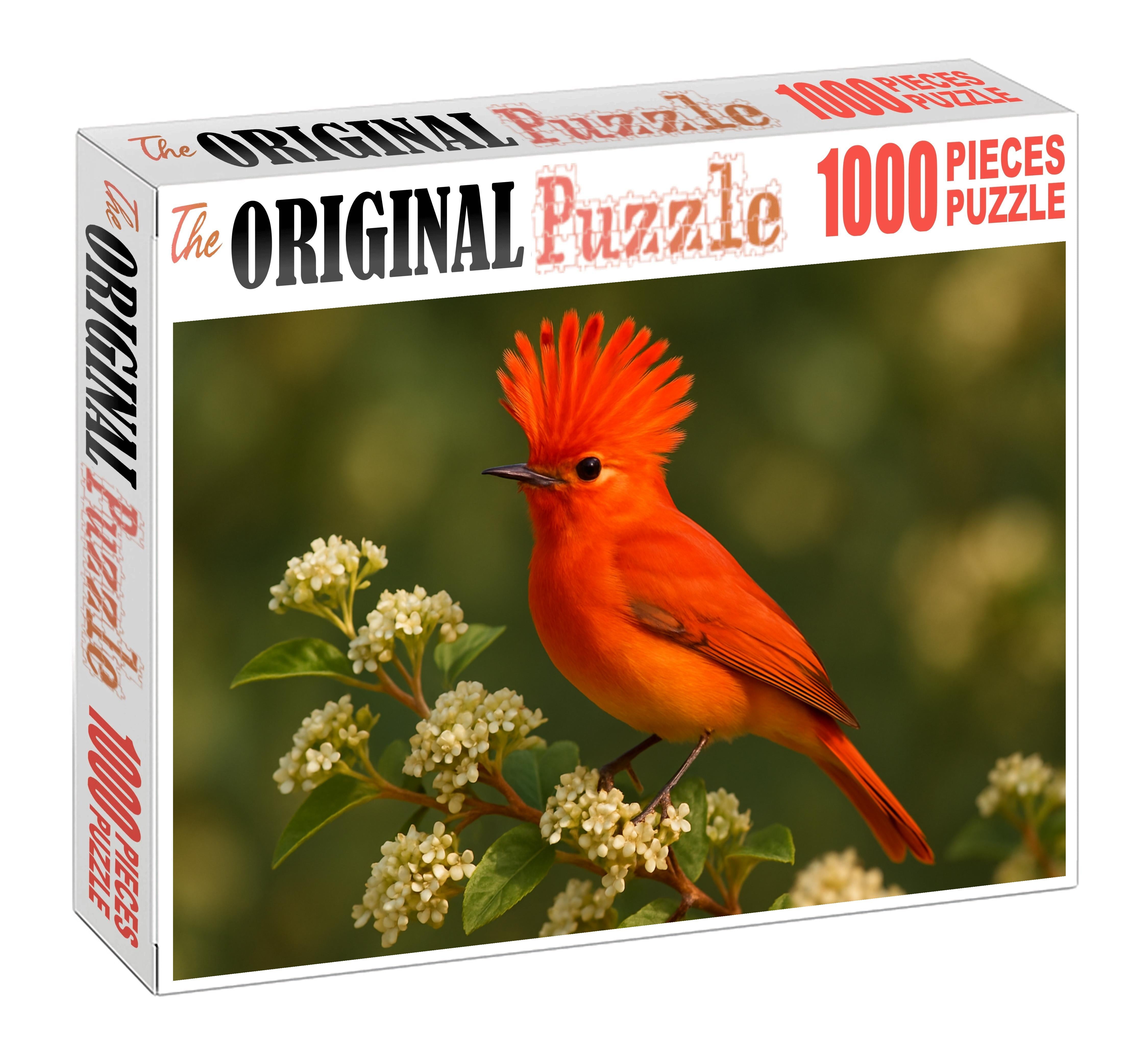 Sunfire Crestbird Vibrantly Colored Avian With Crest Of Flaming Feathers 100 Piece Puzzle