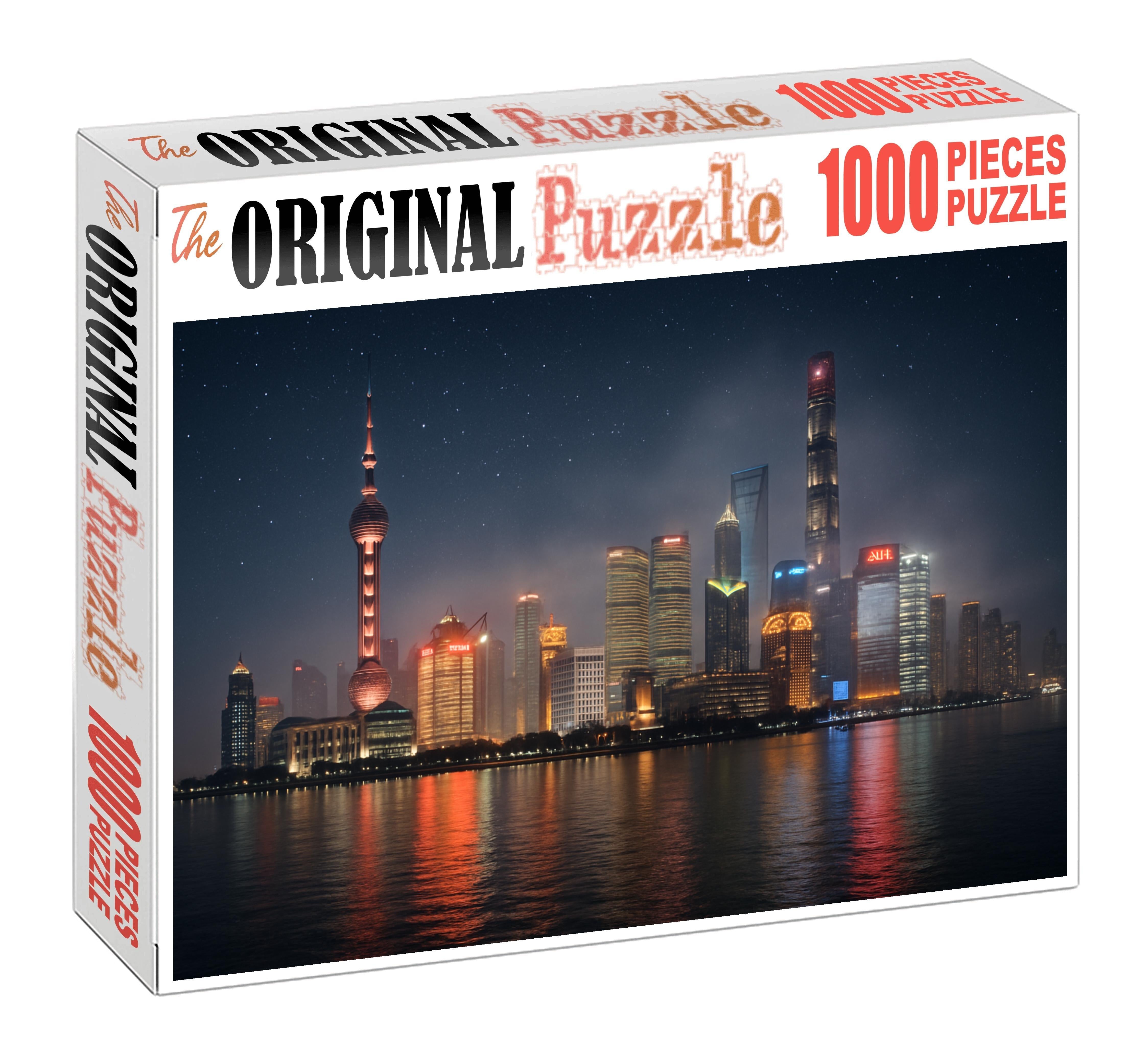 Shanghai Pudong Skyline A Futuristic Icon Among Global Financial Districts 1000 Piece Puzzle