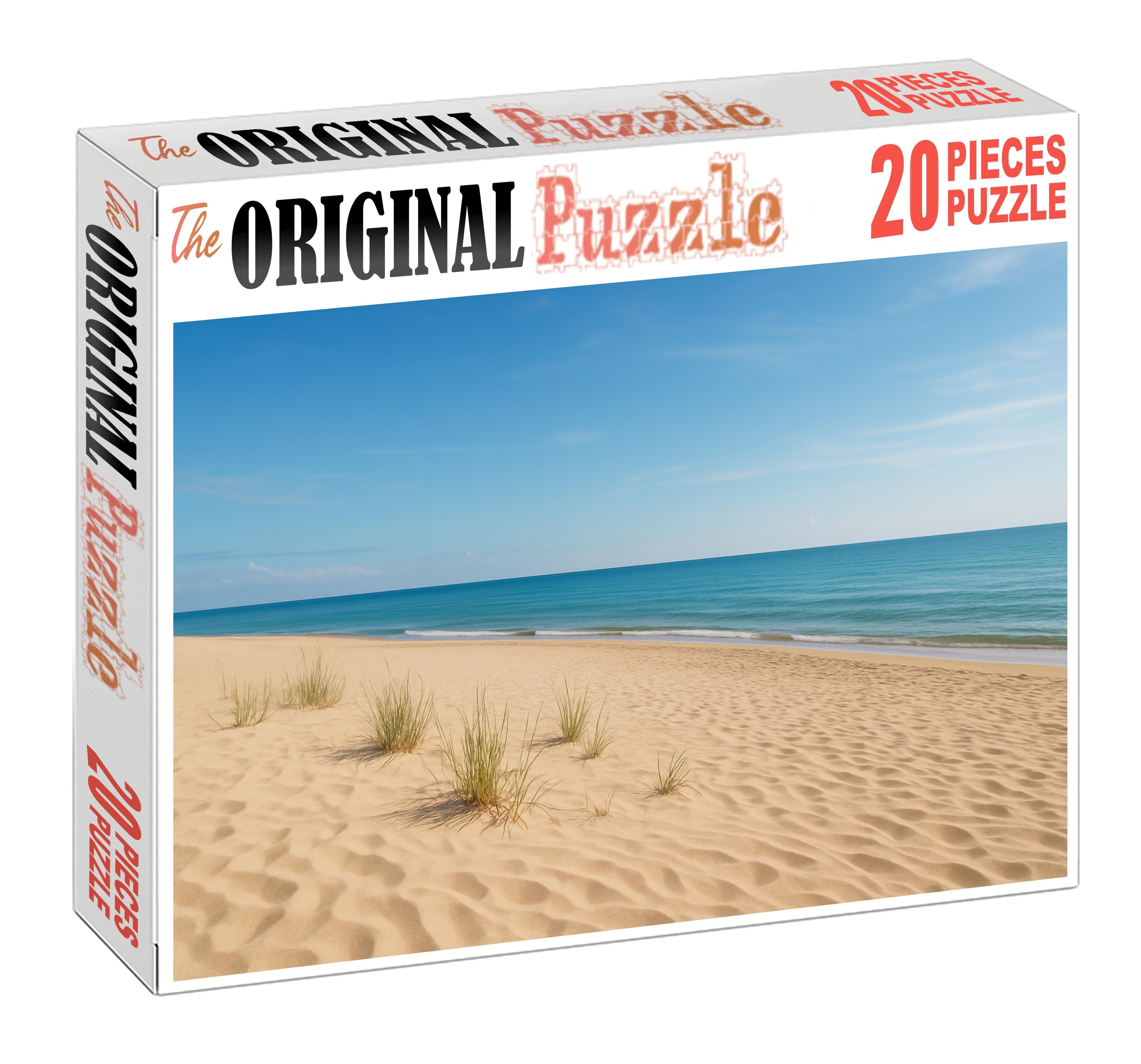 Golden Horizon Beach Wide Sandy Expanse And Calm Seas Easy Puzzles