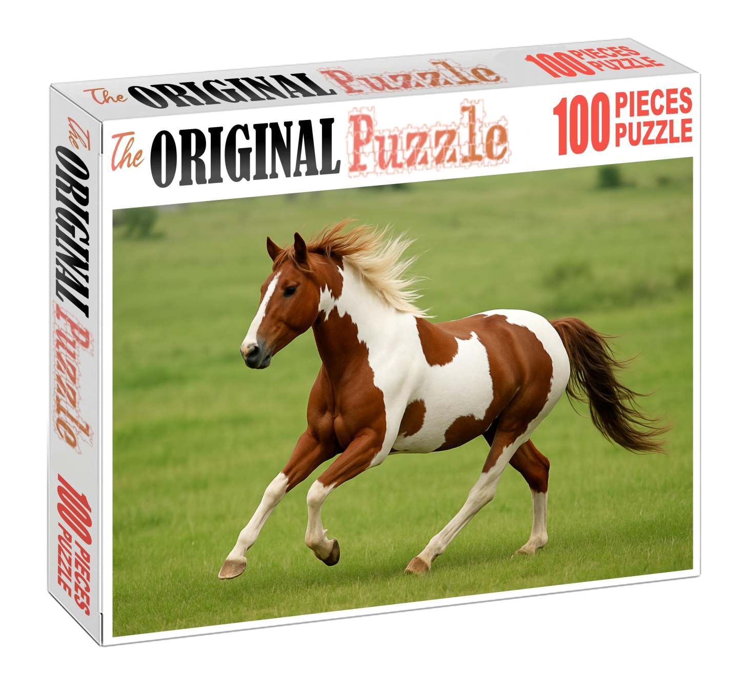 Maple Grove Pinto Gelding Vibrant Tobiano With Dynamic Energy Puzzle Collection