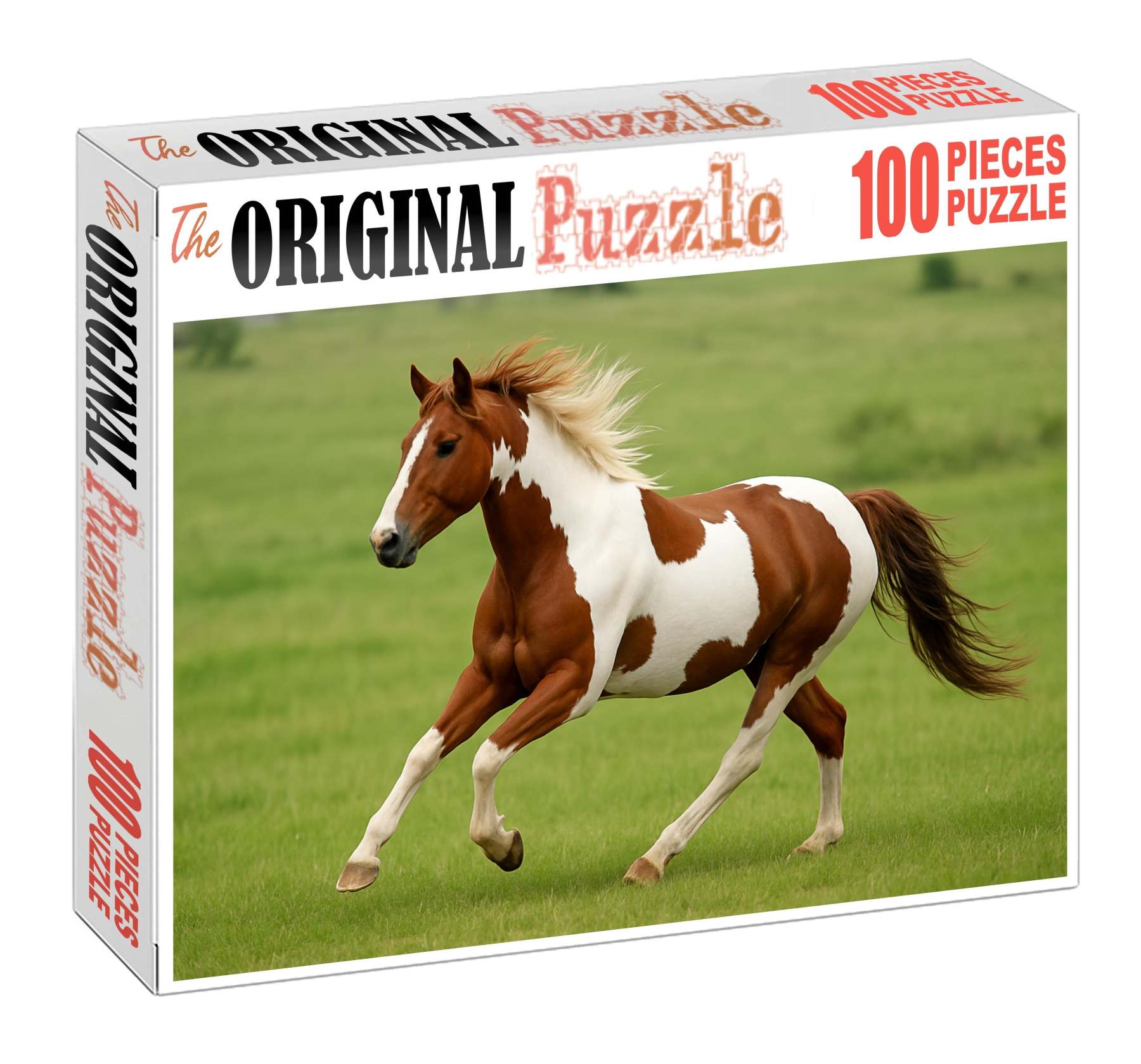 Maple Grove Pinto Gelding Vibrant Tobiano With Dynamic Energy Puzzle Collection