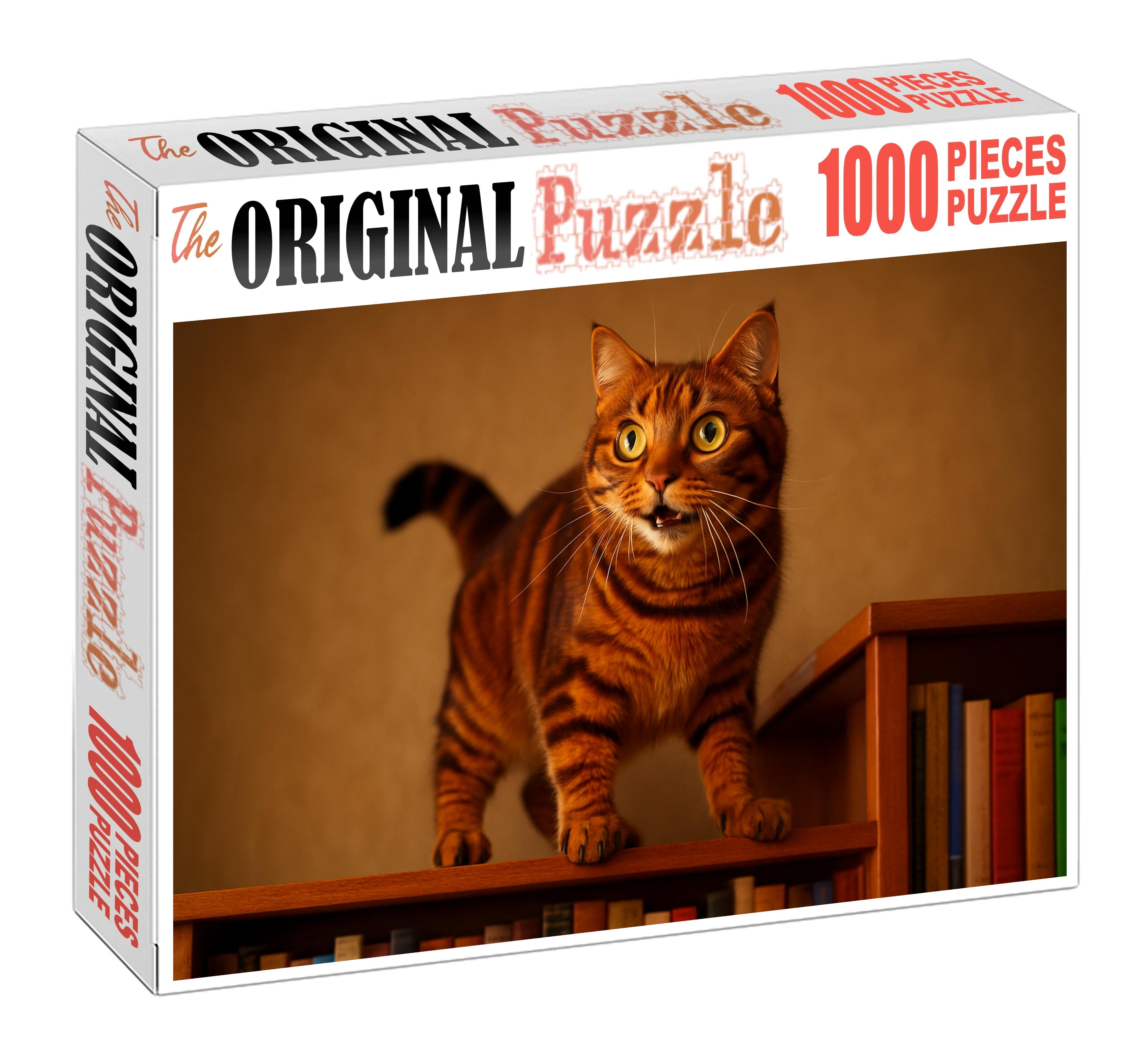 Autumn Gleam Warm Brown Tabby With Spirited Energy Mini Puzzle