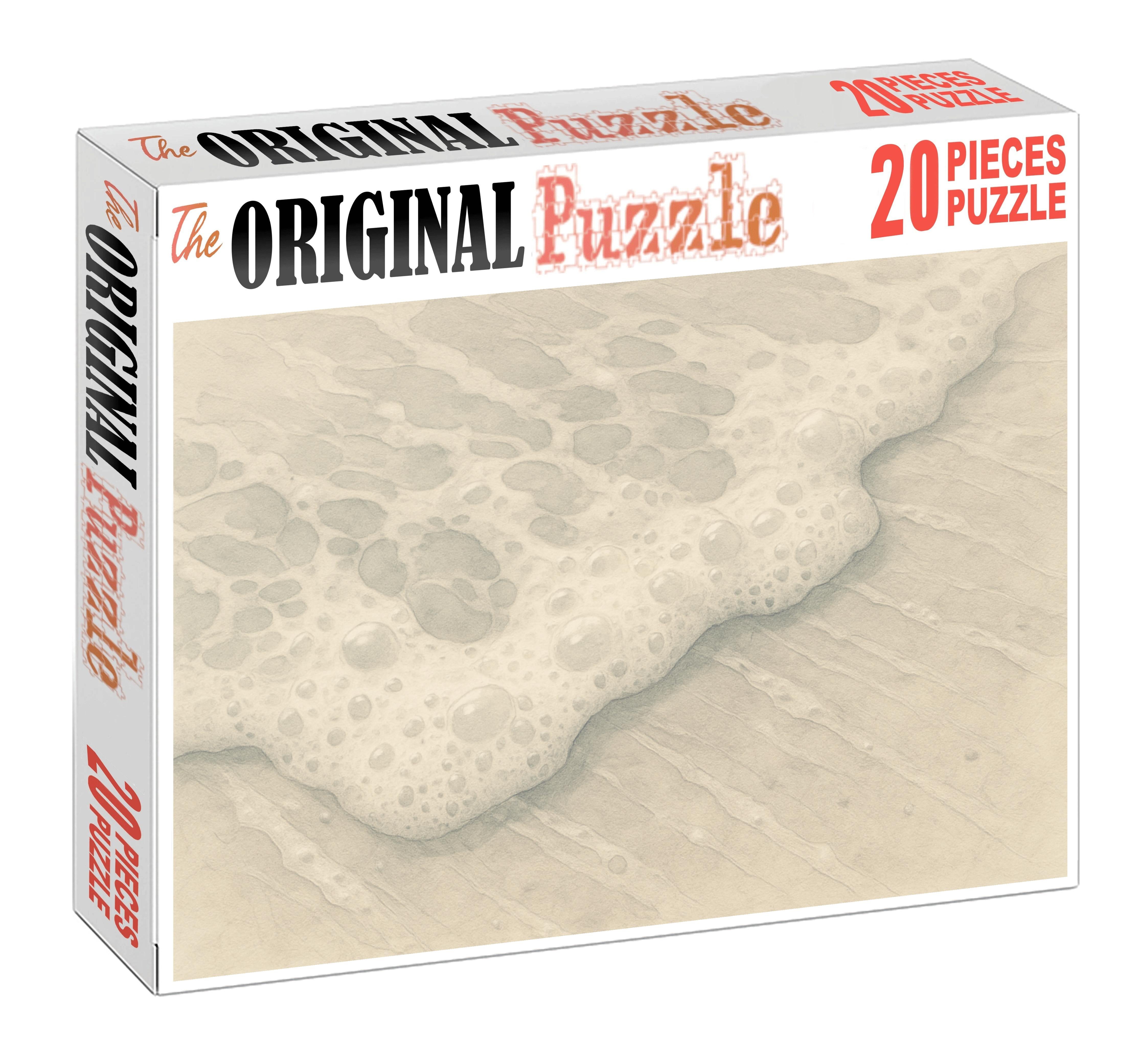 Ethereal Ocean Whispers Delicate Pencil And Watercolor Wash Of Sea Foam Puzzle Collection
