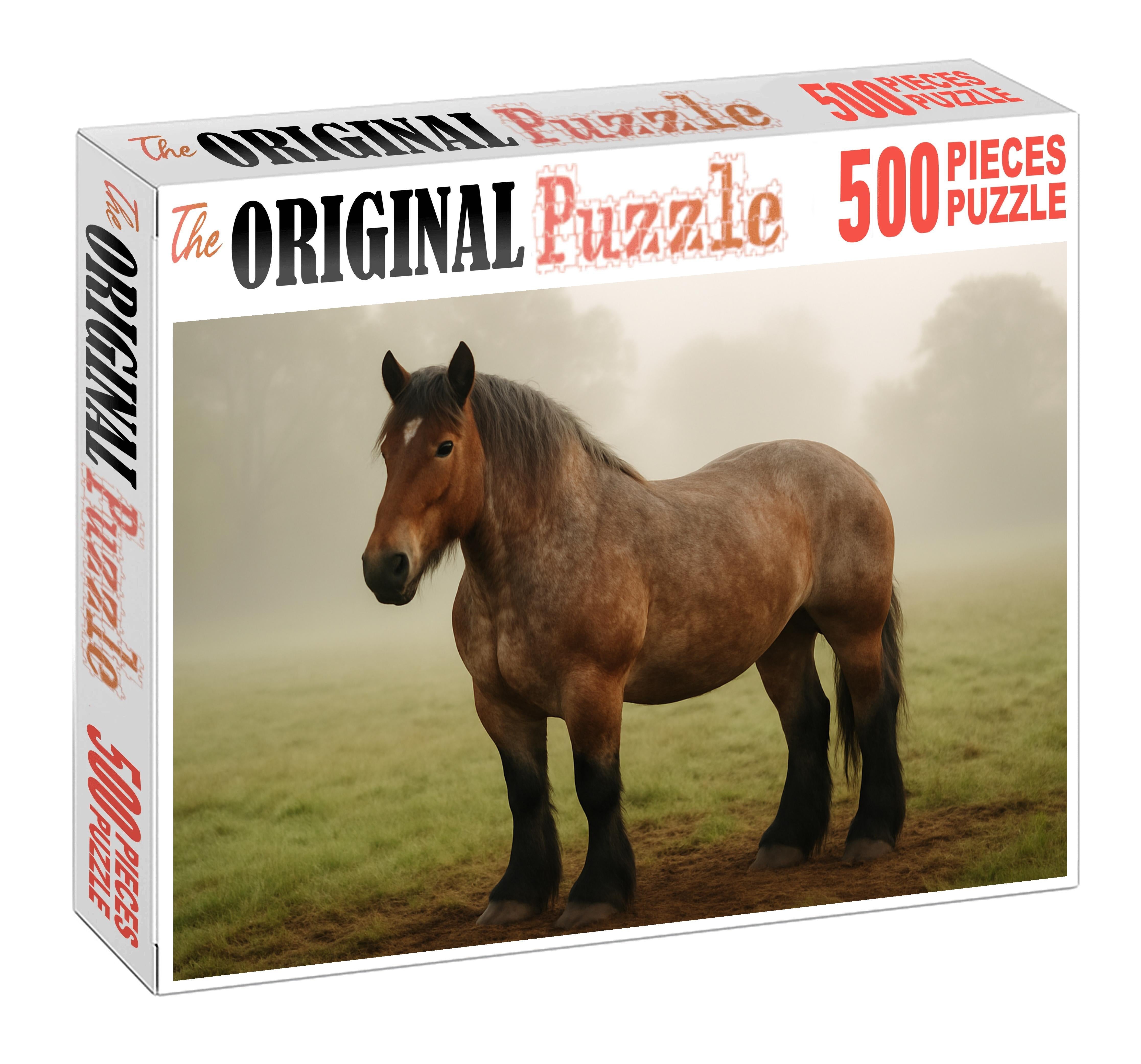Willow Creek Draft Powerful Bay Roan With Gentle Strength Puzzle Collection