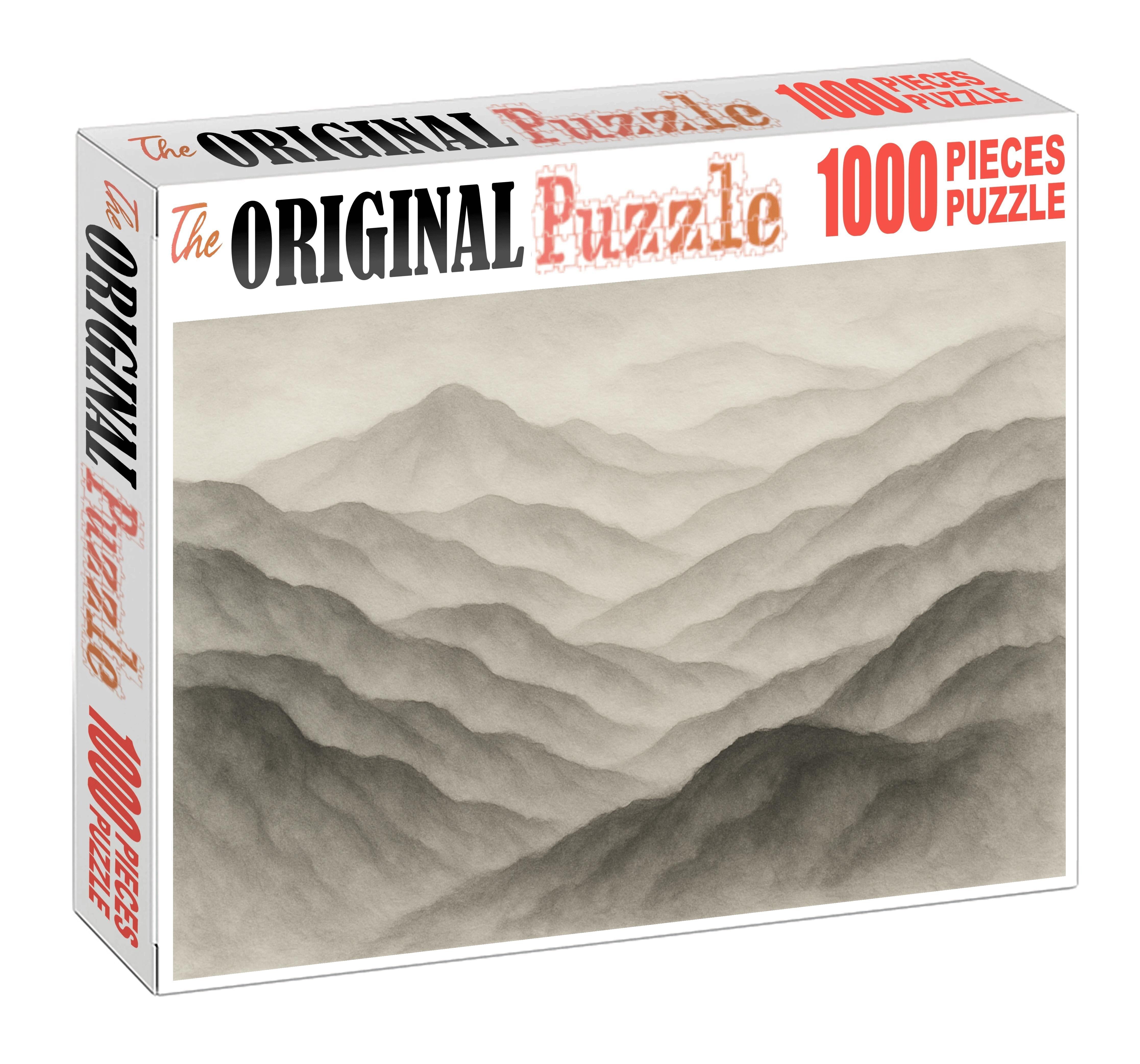 Topographic Ink Wash Map 500 Piece Puzzle